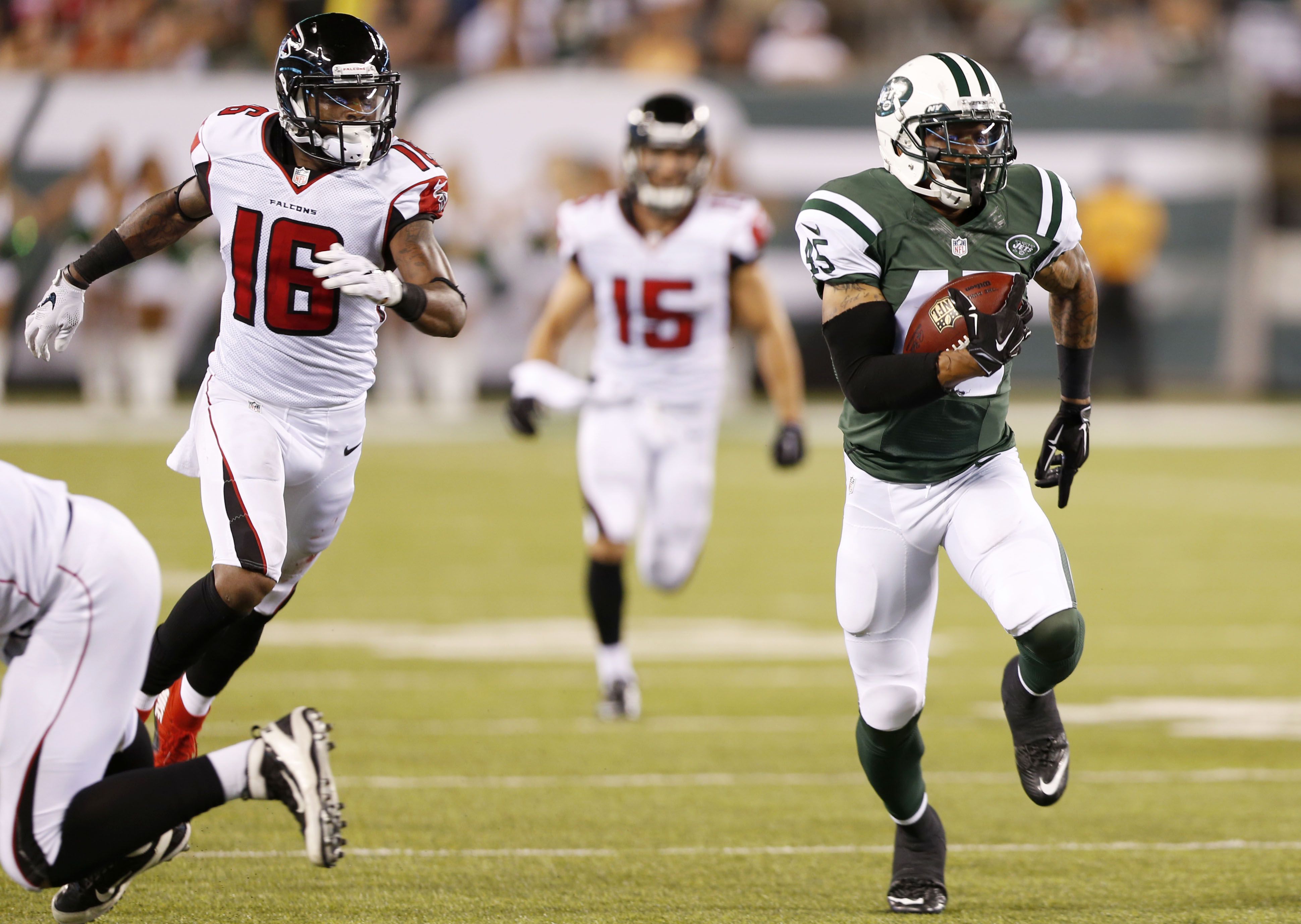 New York Jets - Rontez Miles rocked the new helmet on