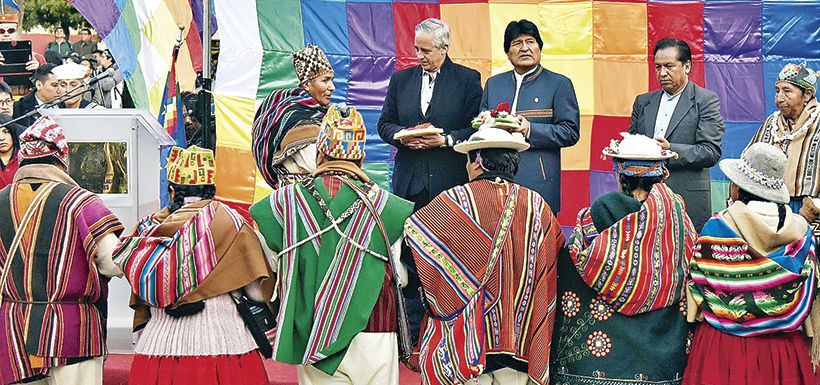 Evo Morales y Álvaro García