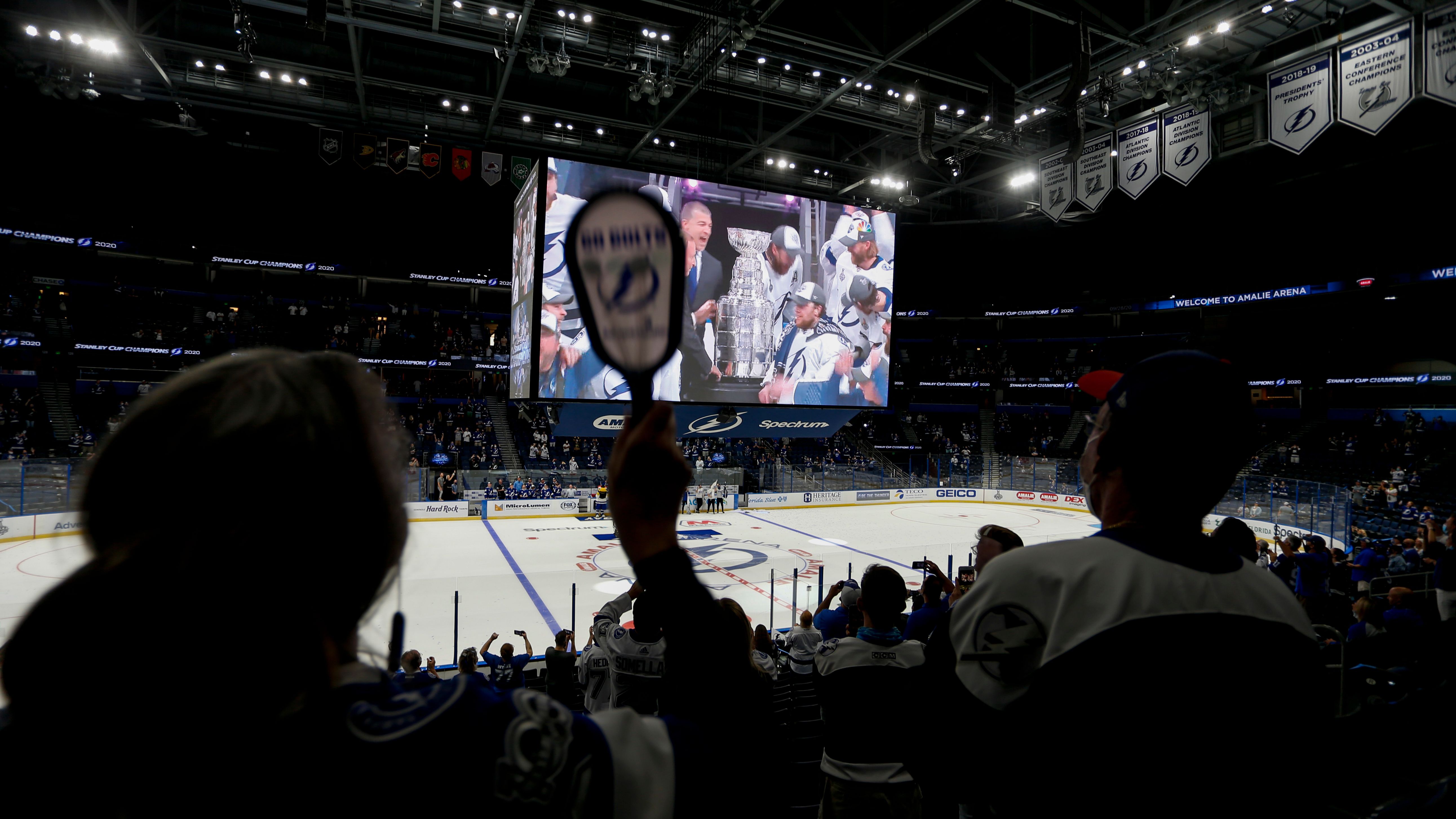 2021 NHL Stanley Cup Final Champions Tampa Bay Lightning Banner
