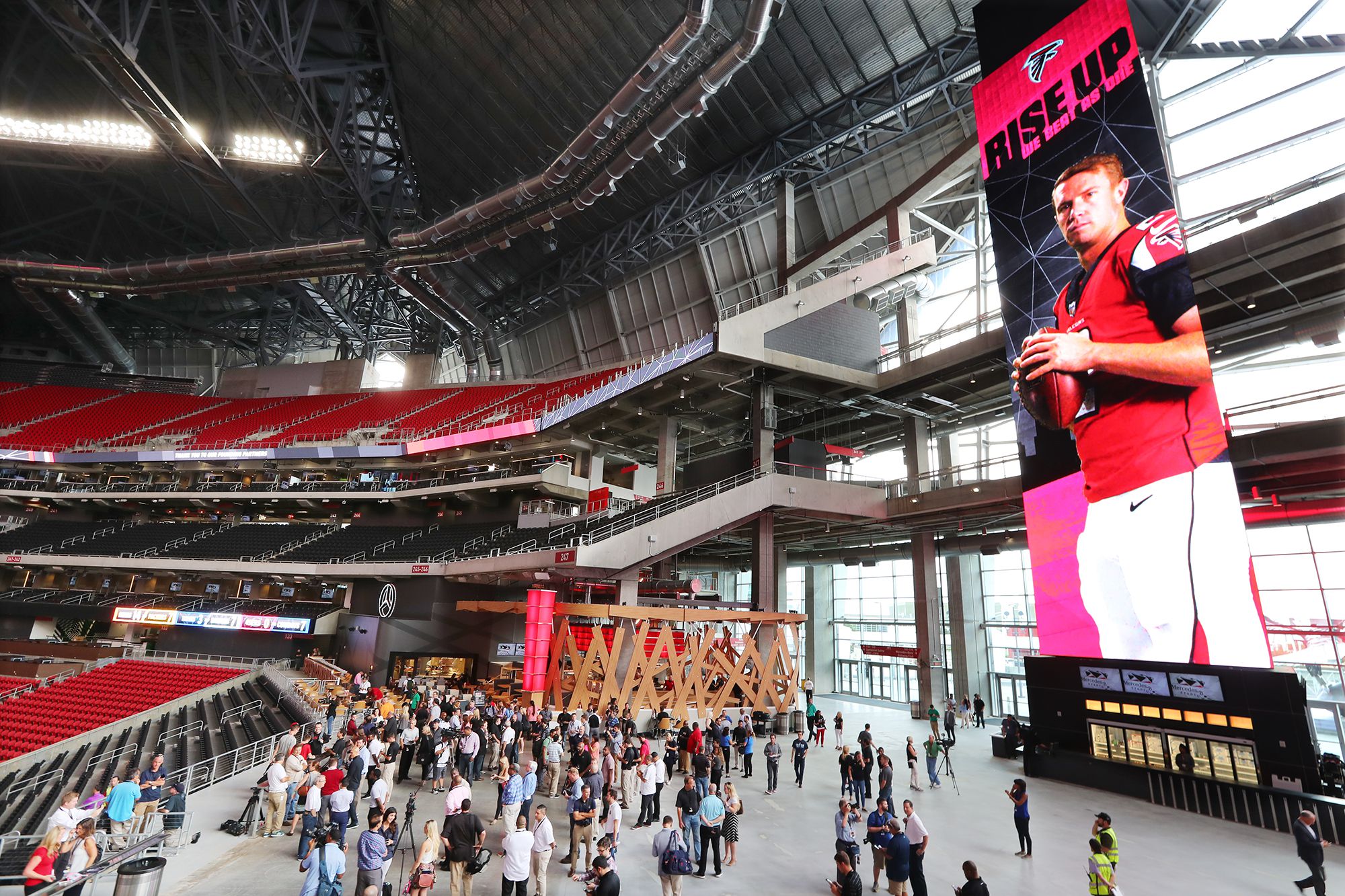 Days away from opening, here's what Mercedes-Benz Stadium looks