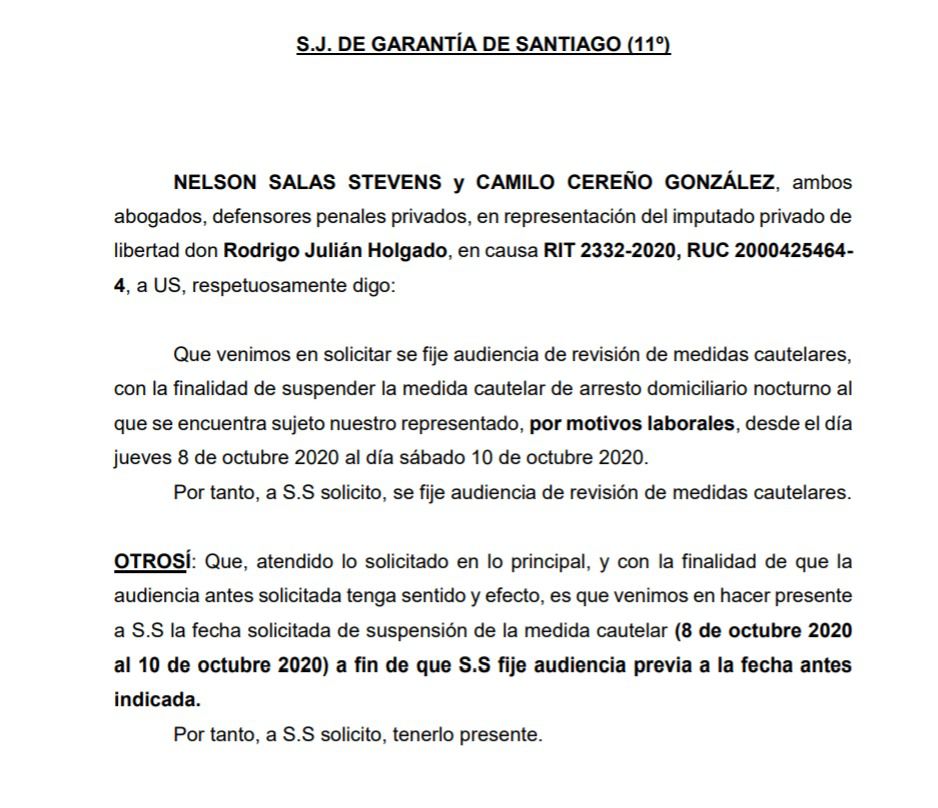 solicitud holgado