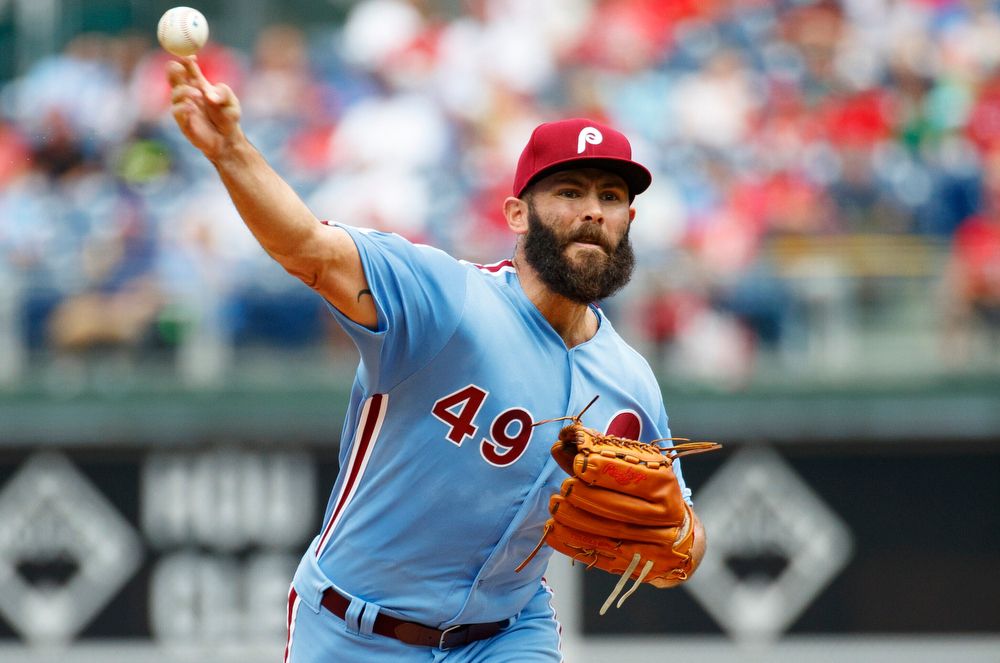 Jake Arrieta pitches to mixed results, no decision in Phillies debut