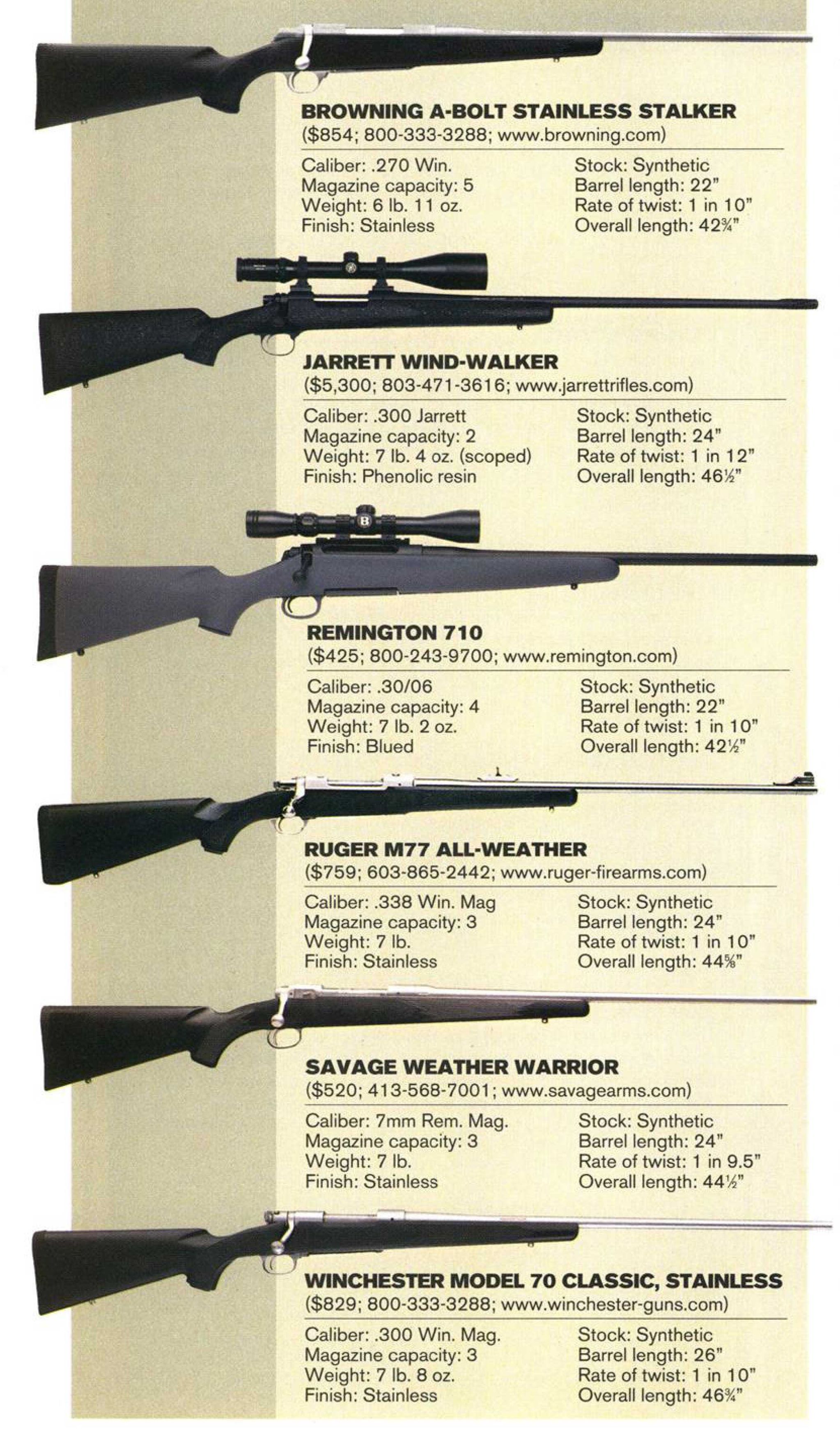 Hunting Rifle Power Chart