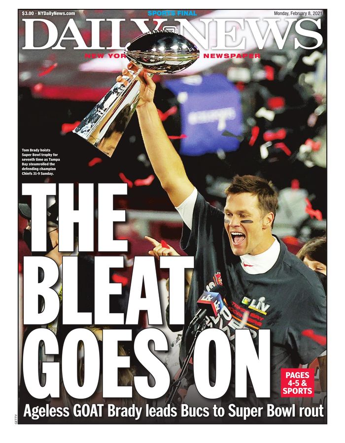 Super Bowl 55 - Newspaper Headlines