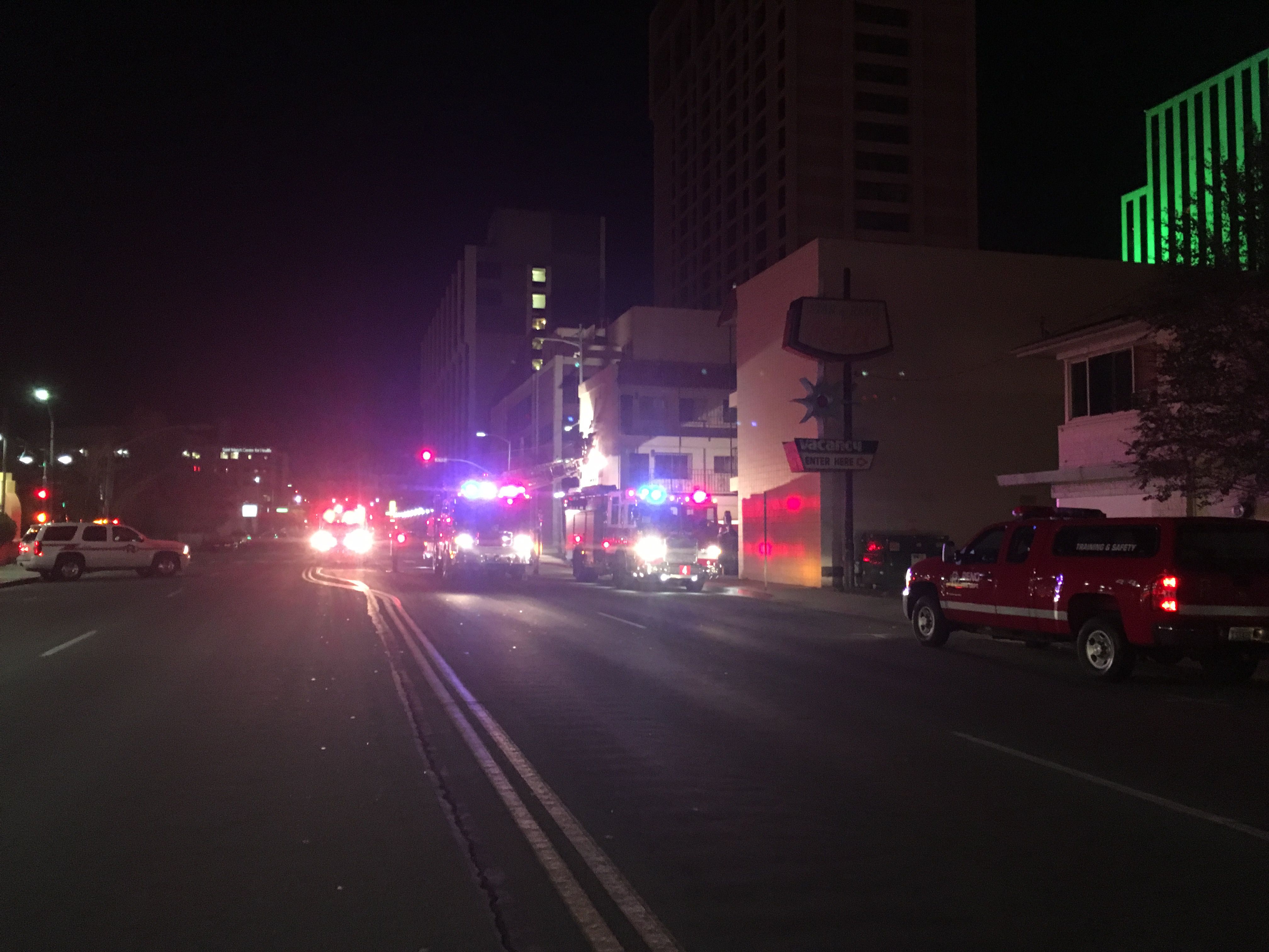 RFD: Lido Inn fire in downtown Reno displaces 25; two transported