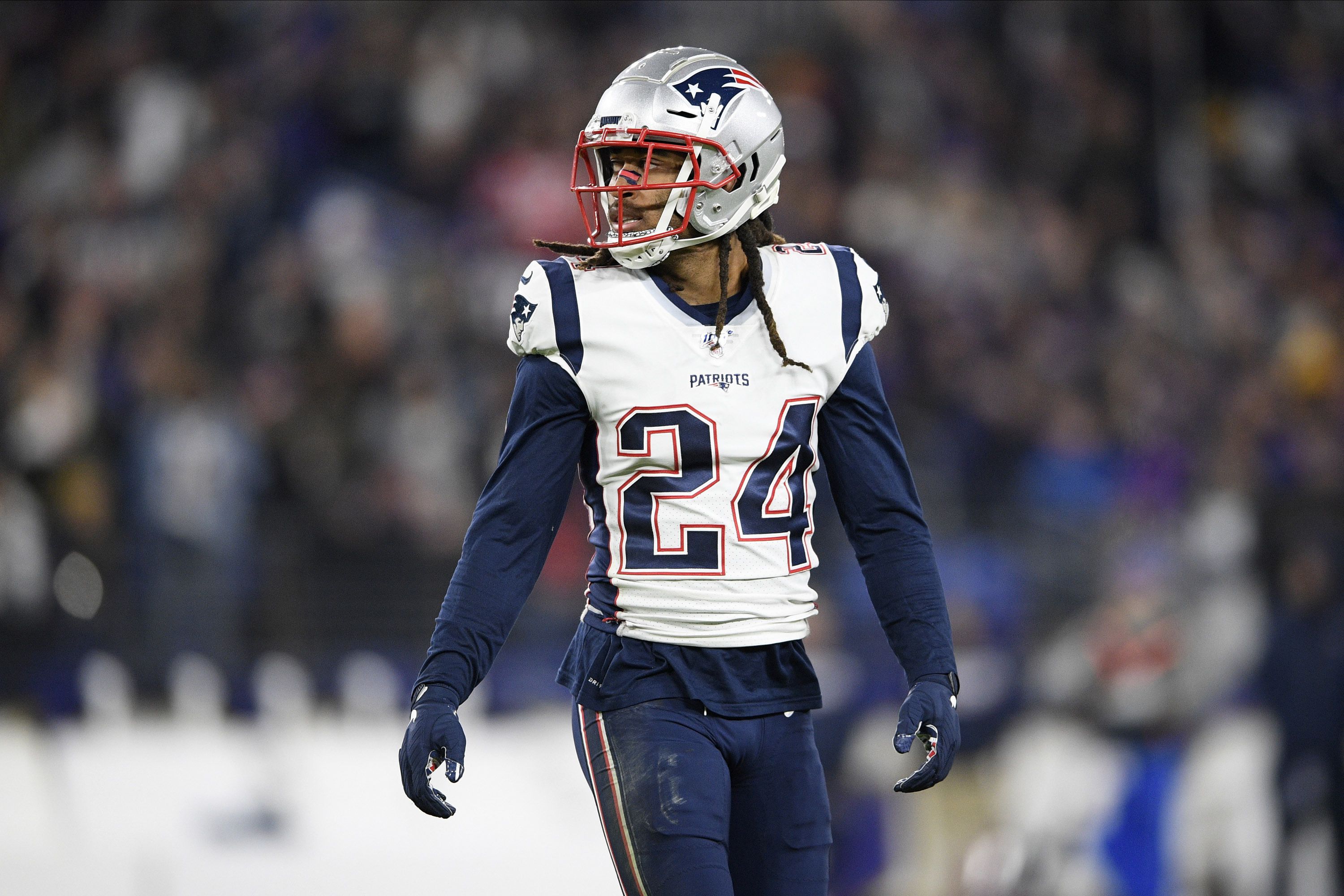 Pro Football Hall of Fame - Just Arrived in Canton: A redesigned New  England Patriots jersey worn by cornerback Stephon Gilmore during the  Patriots' Week 2 game. The game marked the first