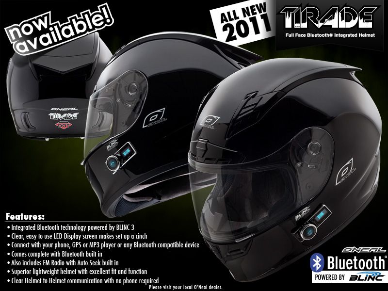 The All New 2011 Tirade Helmet from ONEAL Motorcyclist