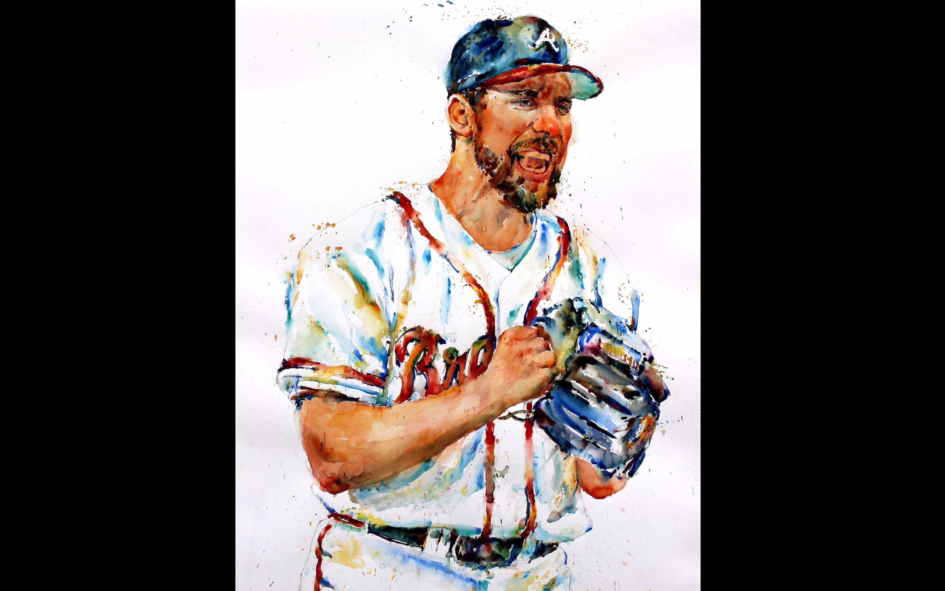 Truist Park Stadium Braves Atlanta Georgia Watercolor 