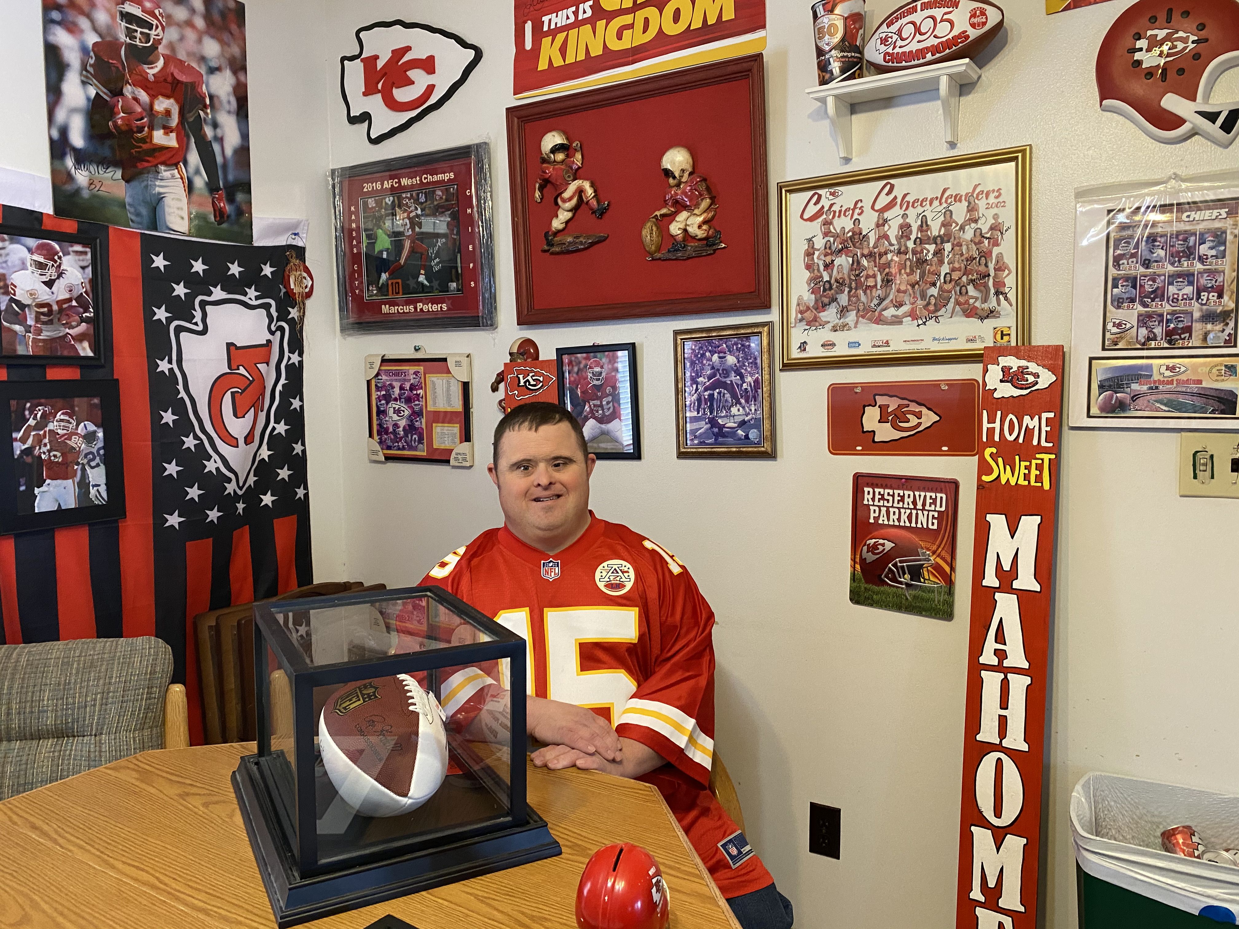 This fan has more Kansas City Chiefs memorabilia than anyone else