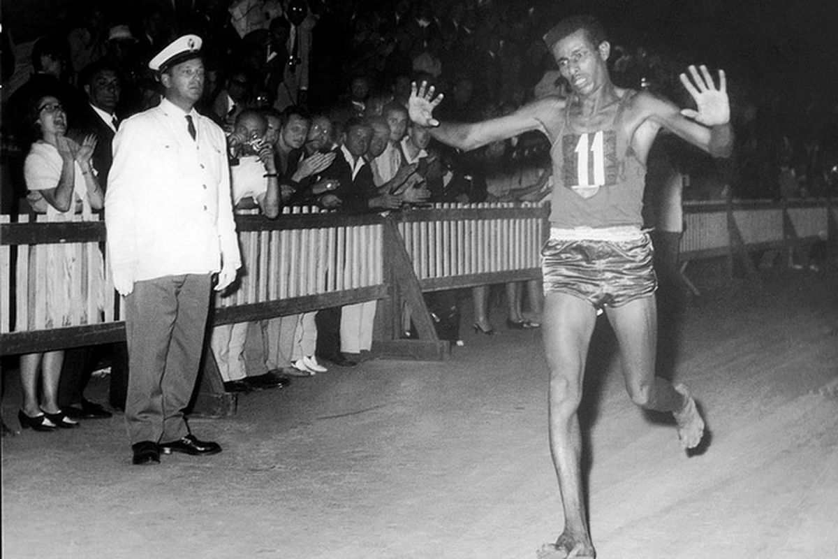 Abebe Bikila, Juegos Olímpicos de Roma 1960