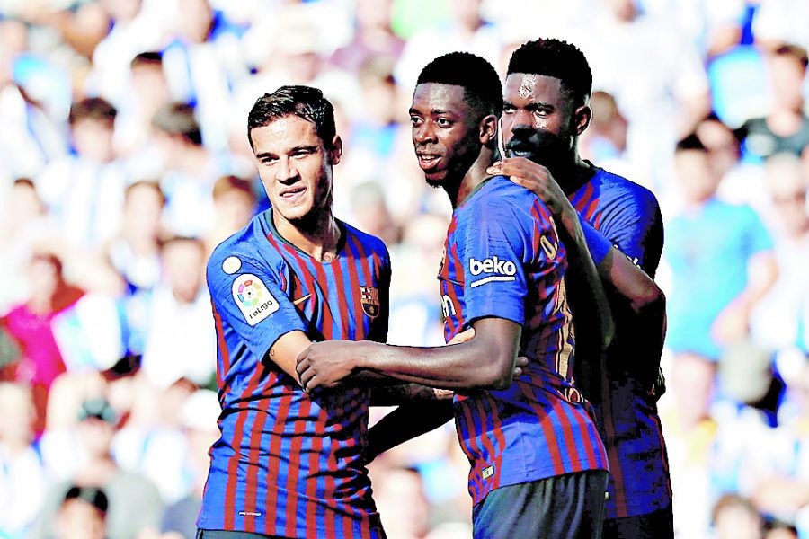 Coutinho Dembélé y Umtiti