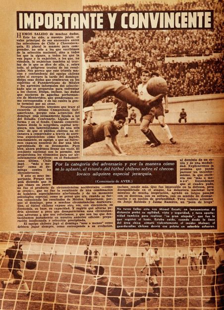 Chile 3-0 Checoslovaquia, 1956