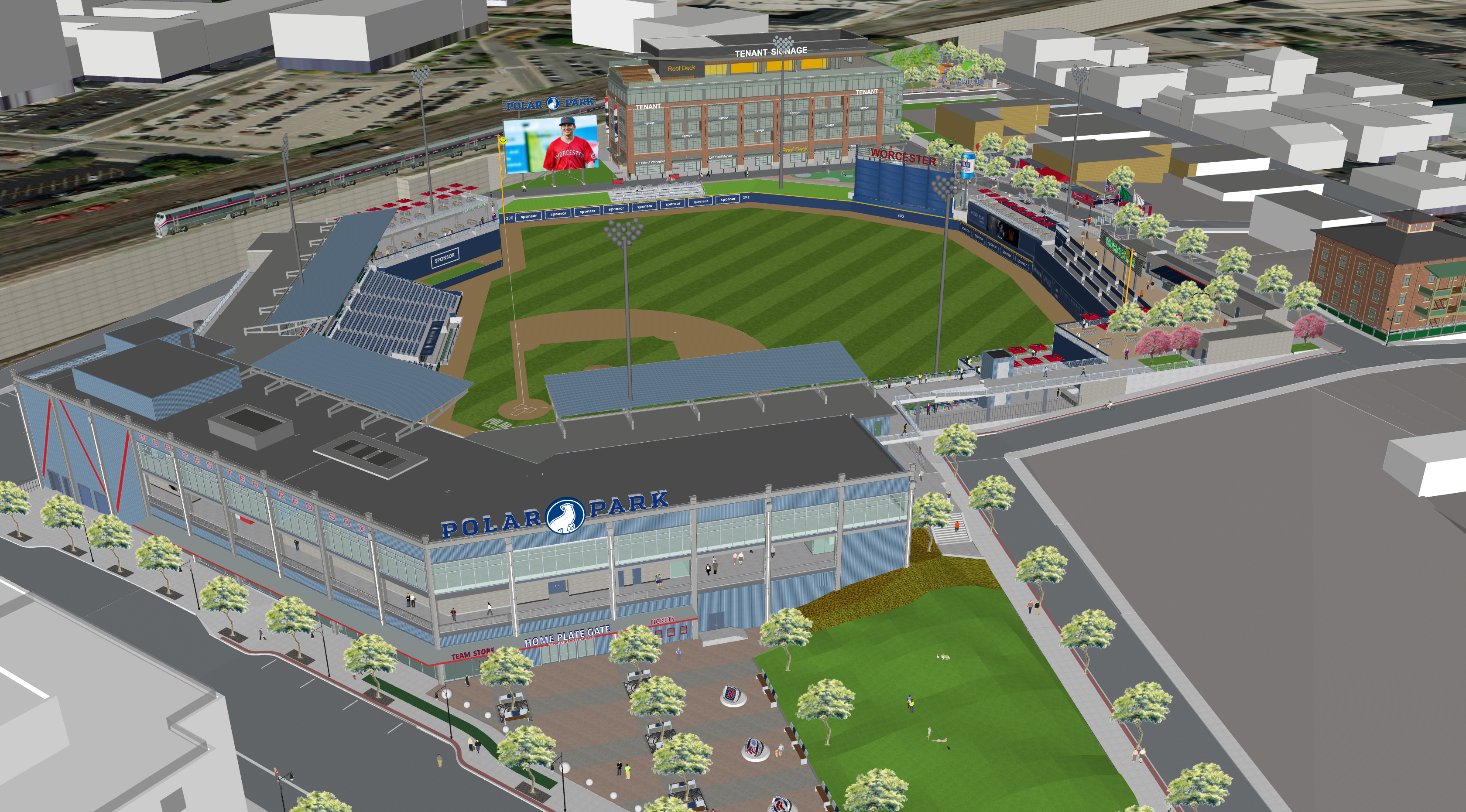 Worcester ballpark construction halted