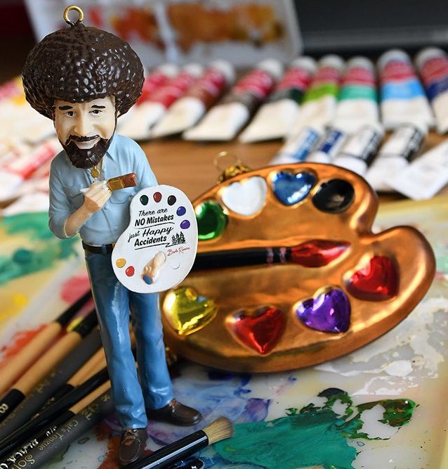 bob ross christmas decoration