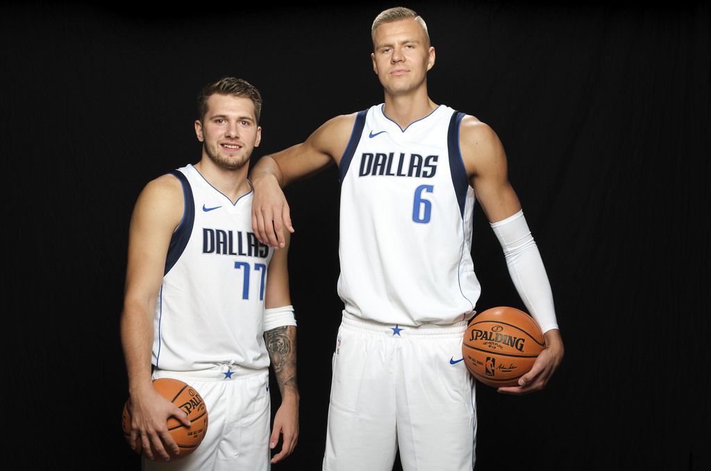 Lids Kristaps Porzingis & Luka Doncic Dallas Mavericks NBA Jam T