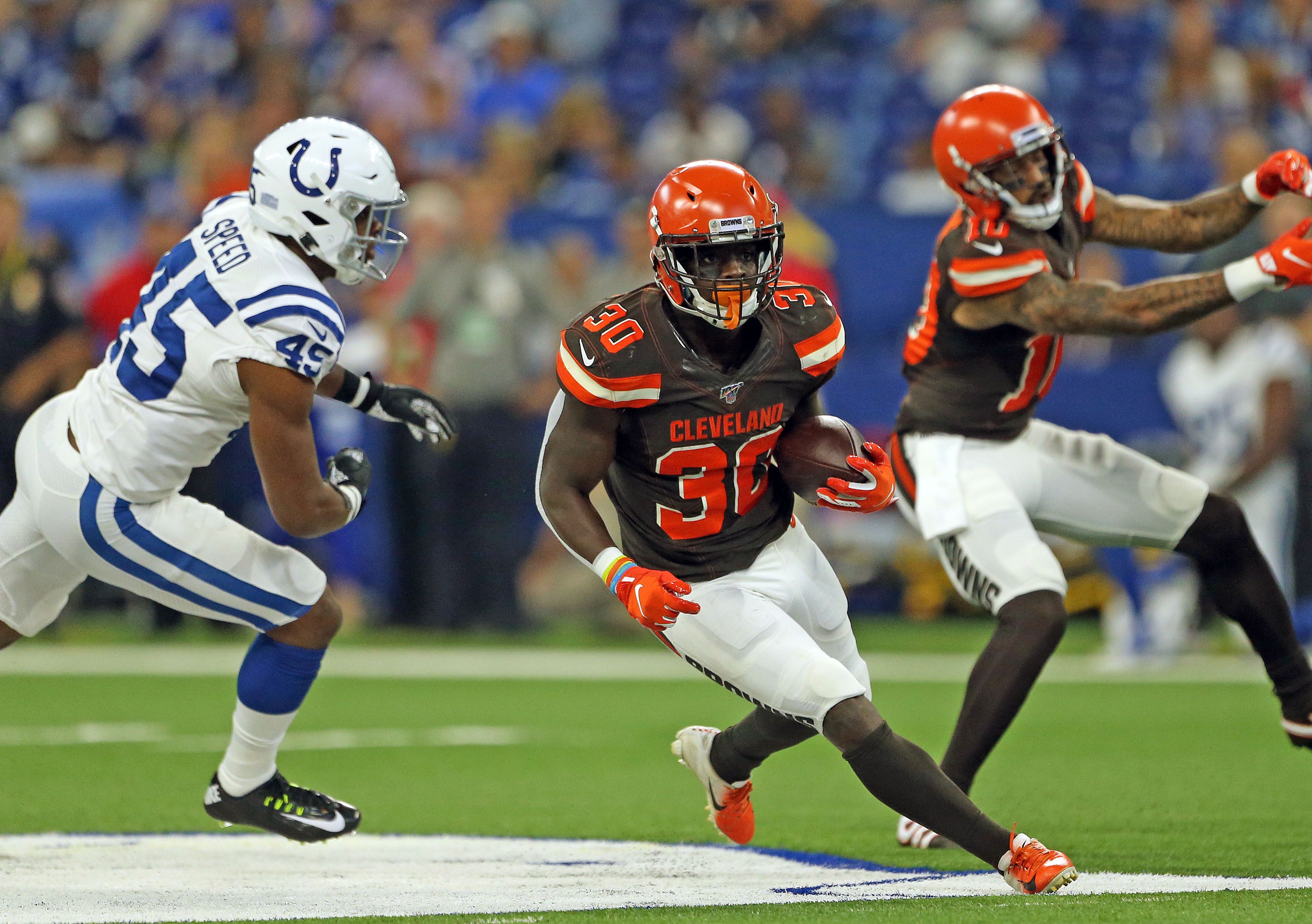 Cleveland Browns running back D'Ernest Johnson was in Key West fishing  before he got called up to the team