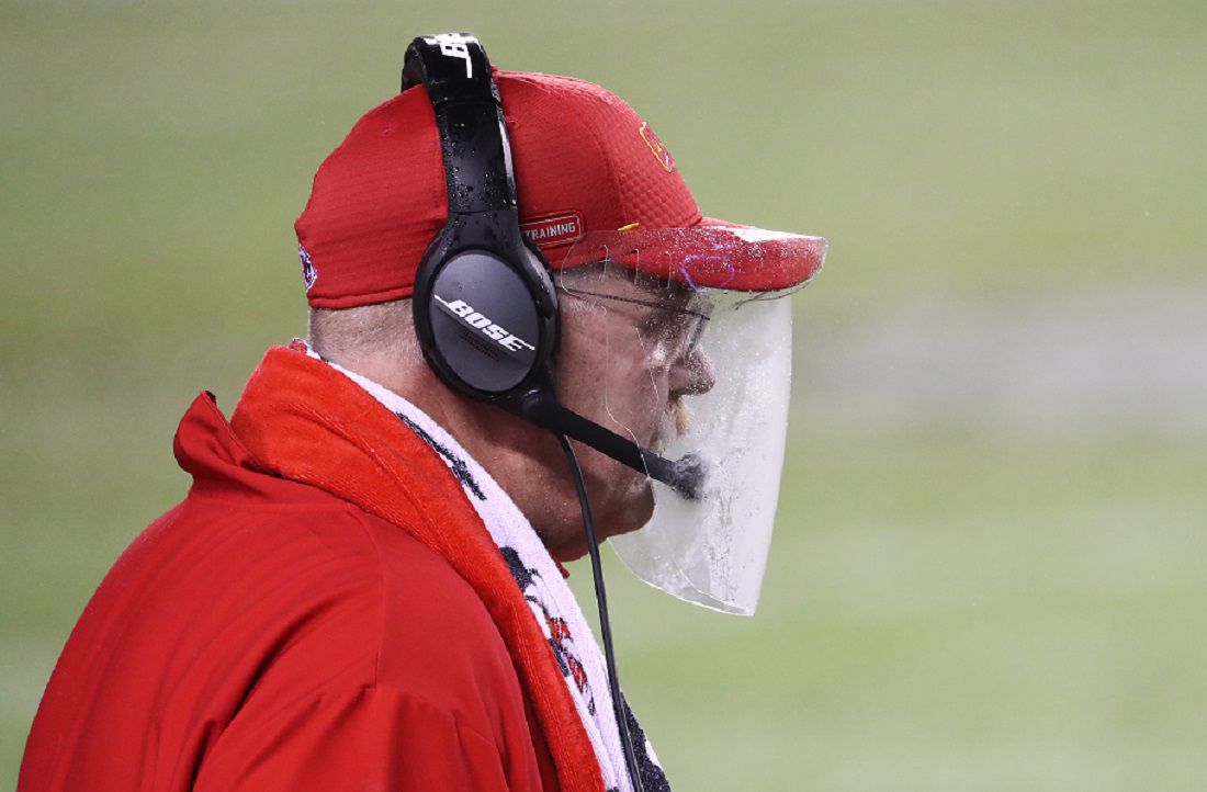 Andy Reid to use de-fogging product Week 2 with face shield