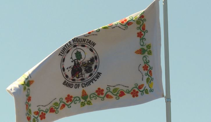 Tribal flag raised at International Peace Garden