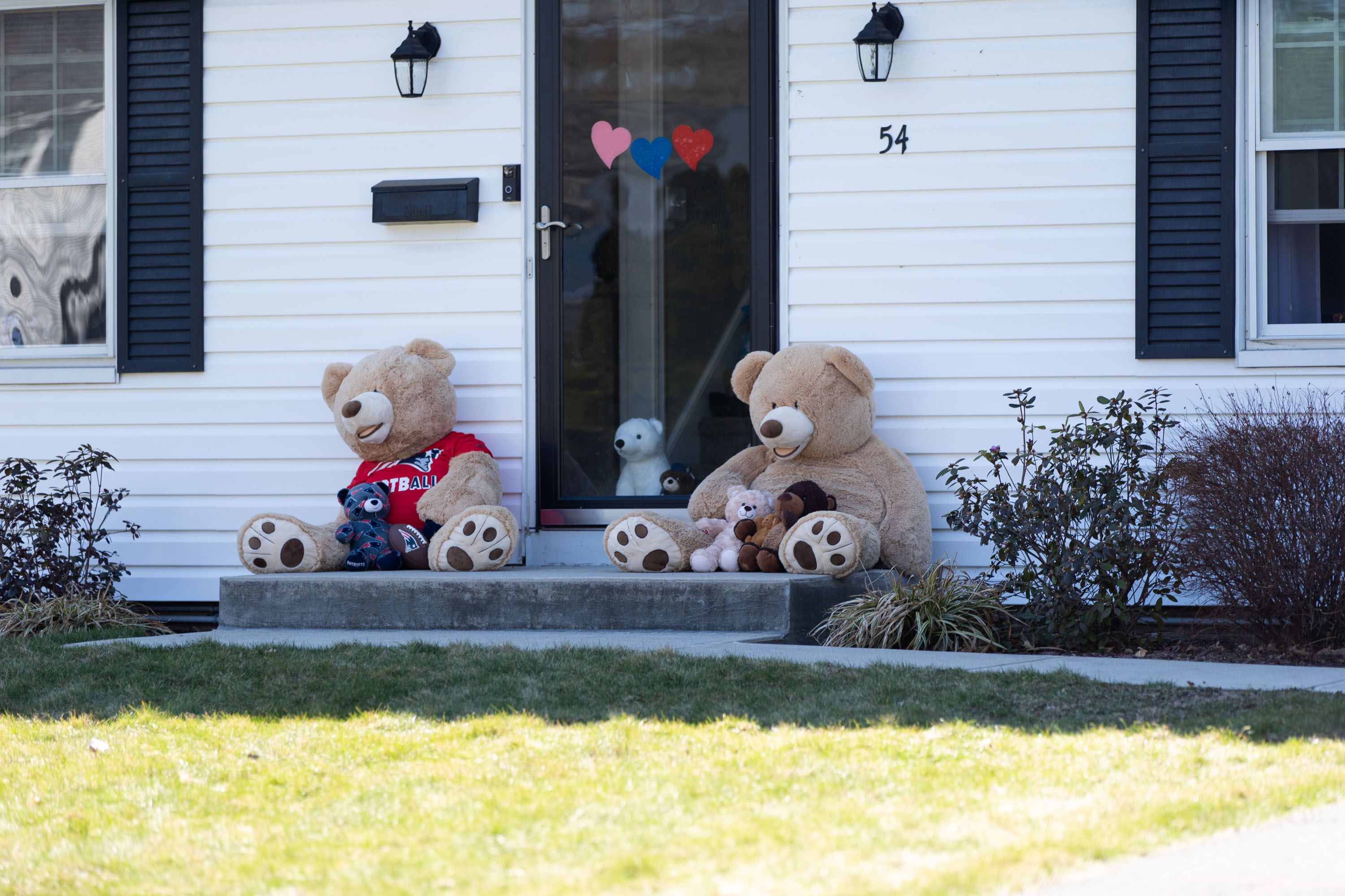 Waiting to greet the children of the neighborhood. 💕 Is anyone else  participating in the great bear hunt? #bearhunt #COVID19