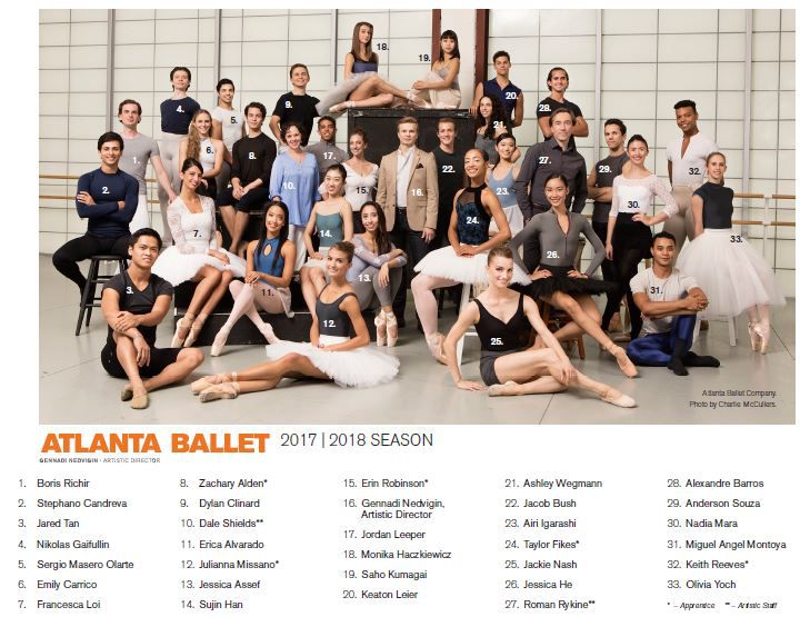 Atlanta Ballet  Atlanta Ballet Announces 2017-18 Company Roster