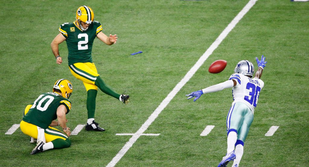 Mason Crosby missed first field goal of NFC title game and Cowboys WR Lucky  Whitehead was not amused