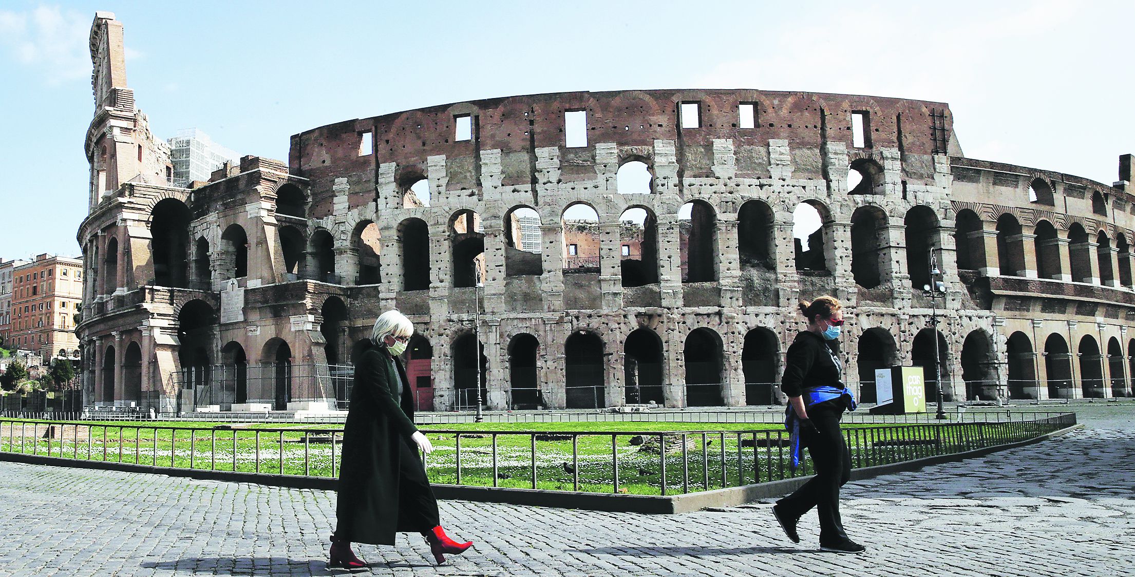 El Coliseo Romano en Italia, país que sufre por el coronavirus.