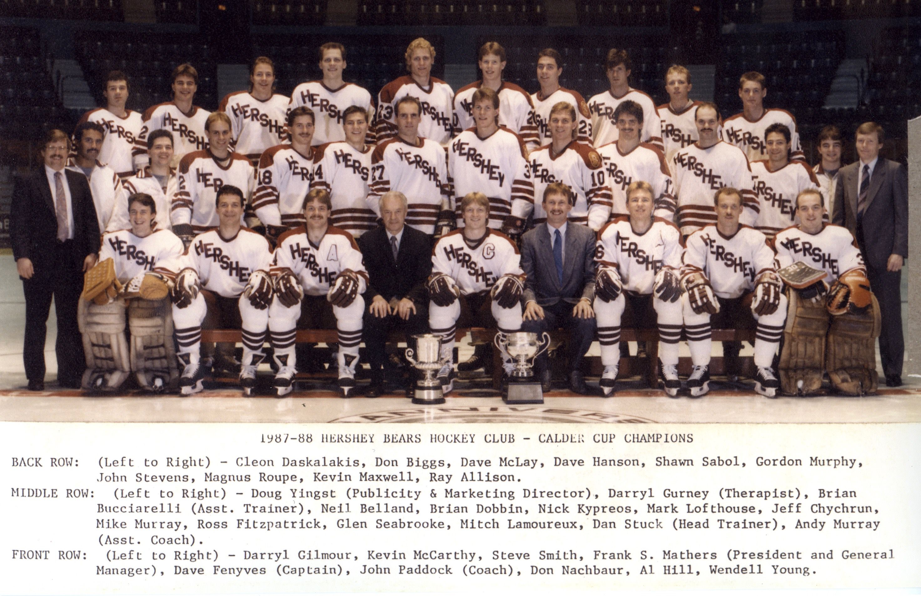 Mike Emrick shows off Hershey Bears jersey during national telecast