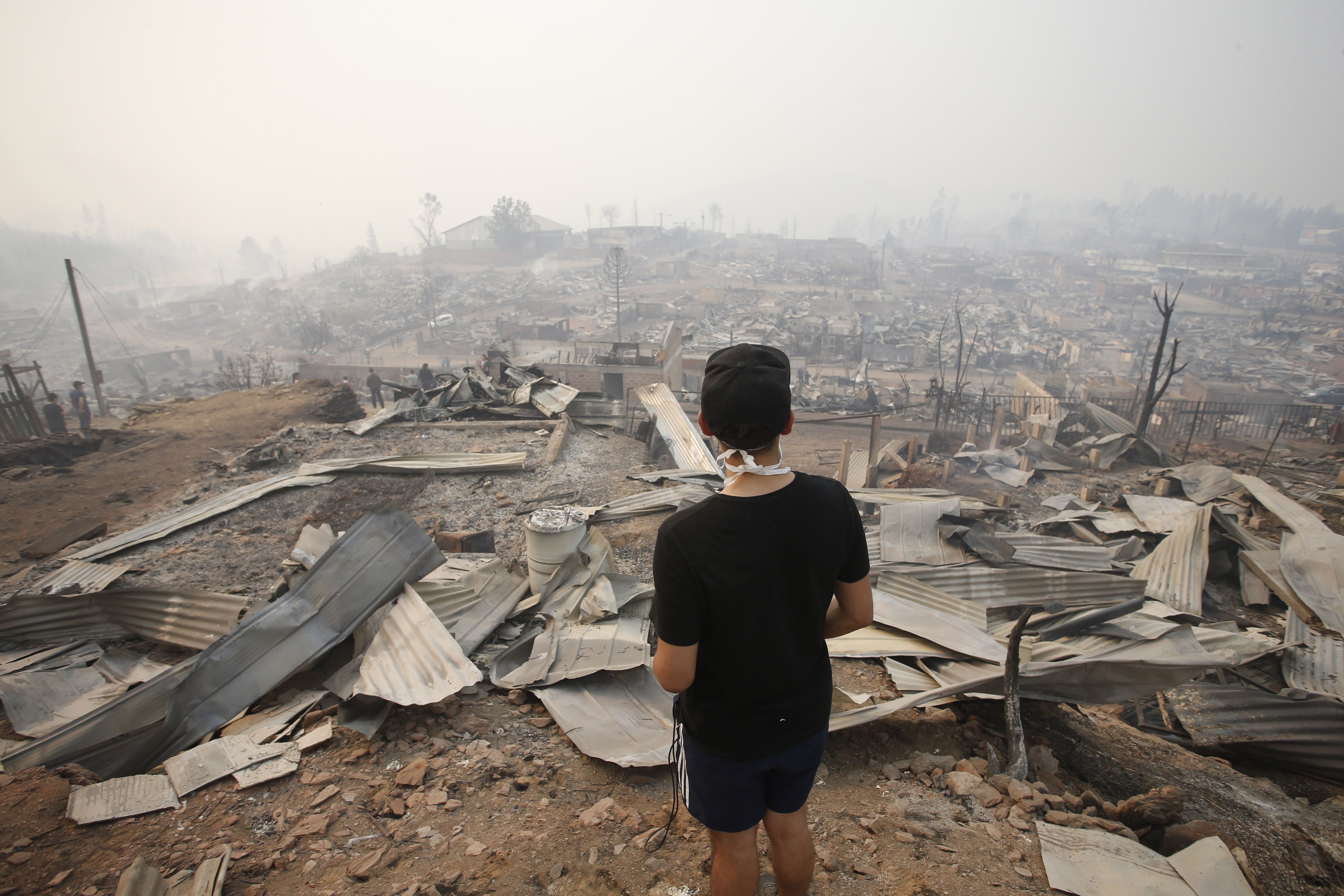 Santa Olga destruido por incendios forestales.