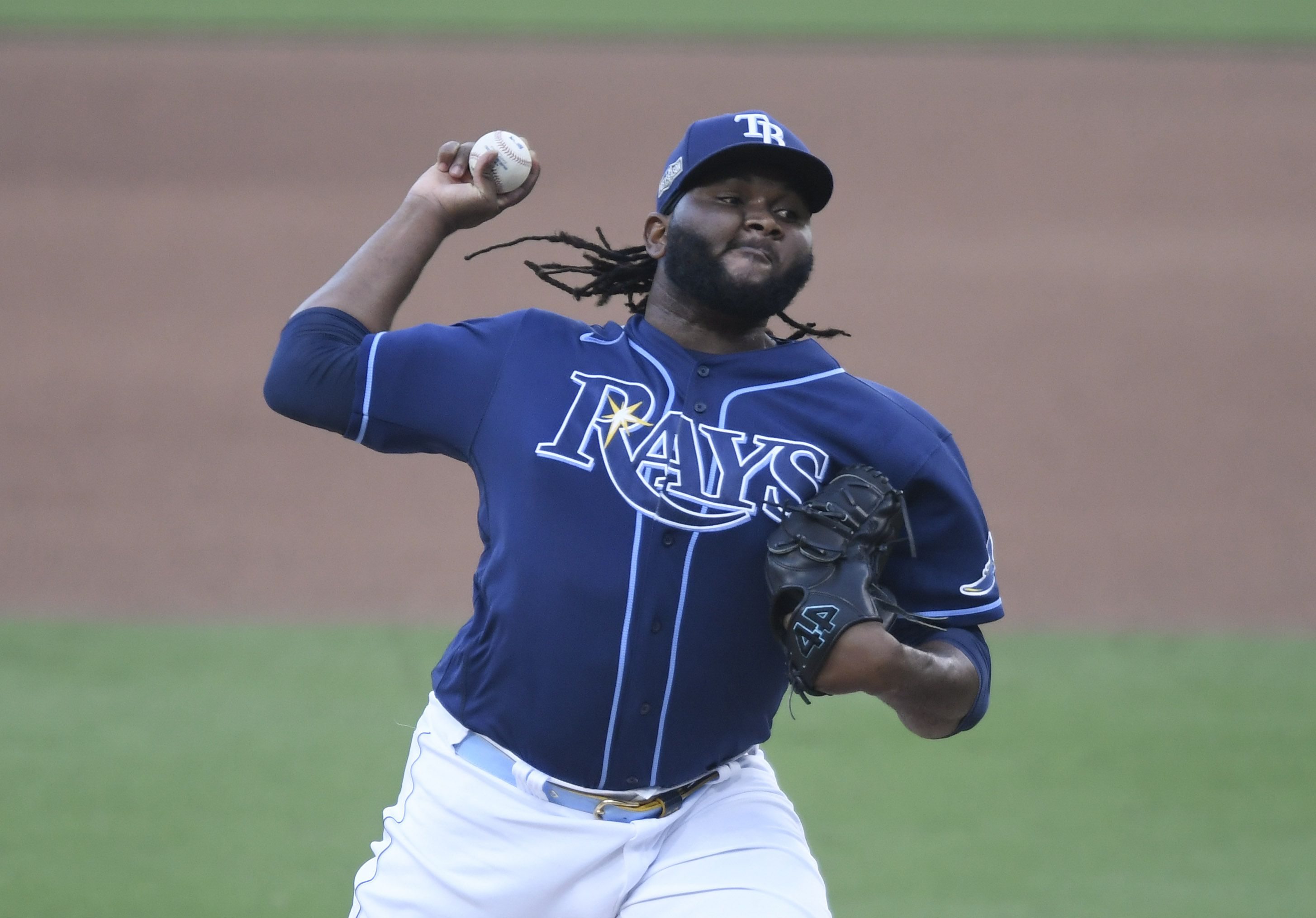 Houston Astros pitcher Andre Scrubb walks off after being relieved during  the seventh inning in Game 6 of a baseball American League Championship  Series against the Tampa Bay Rays, Friday, Oct. 16