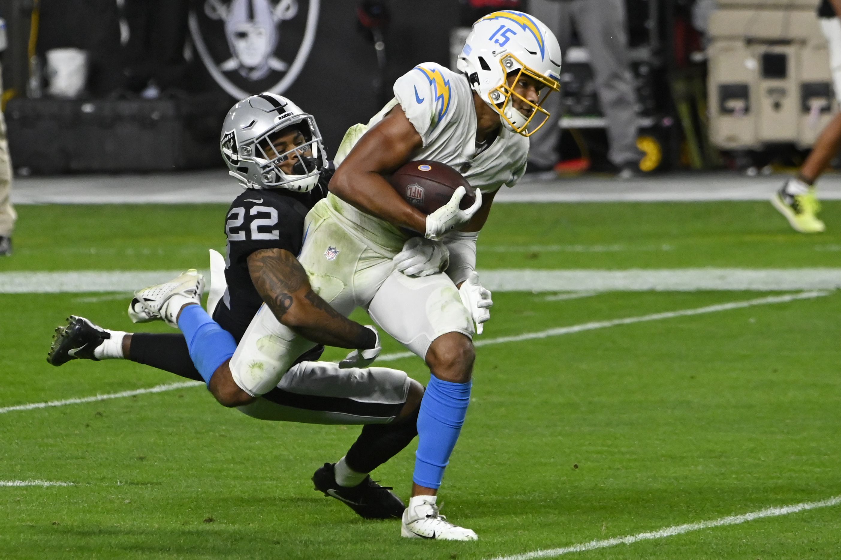 Raiders lose QB Carr, fall in overtime to Chargers, Herbert Los Angeles  raiders AP Derek Carr Chargers