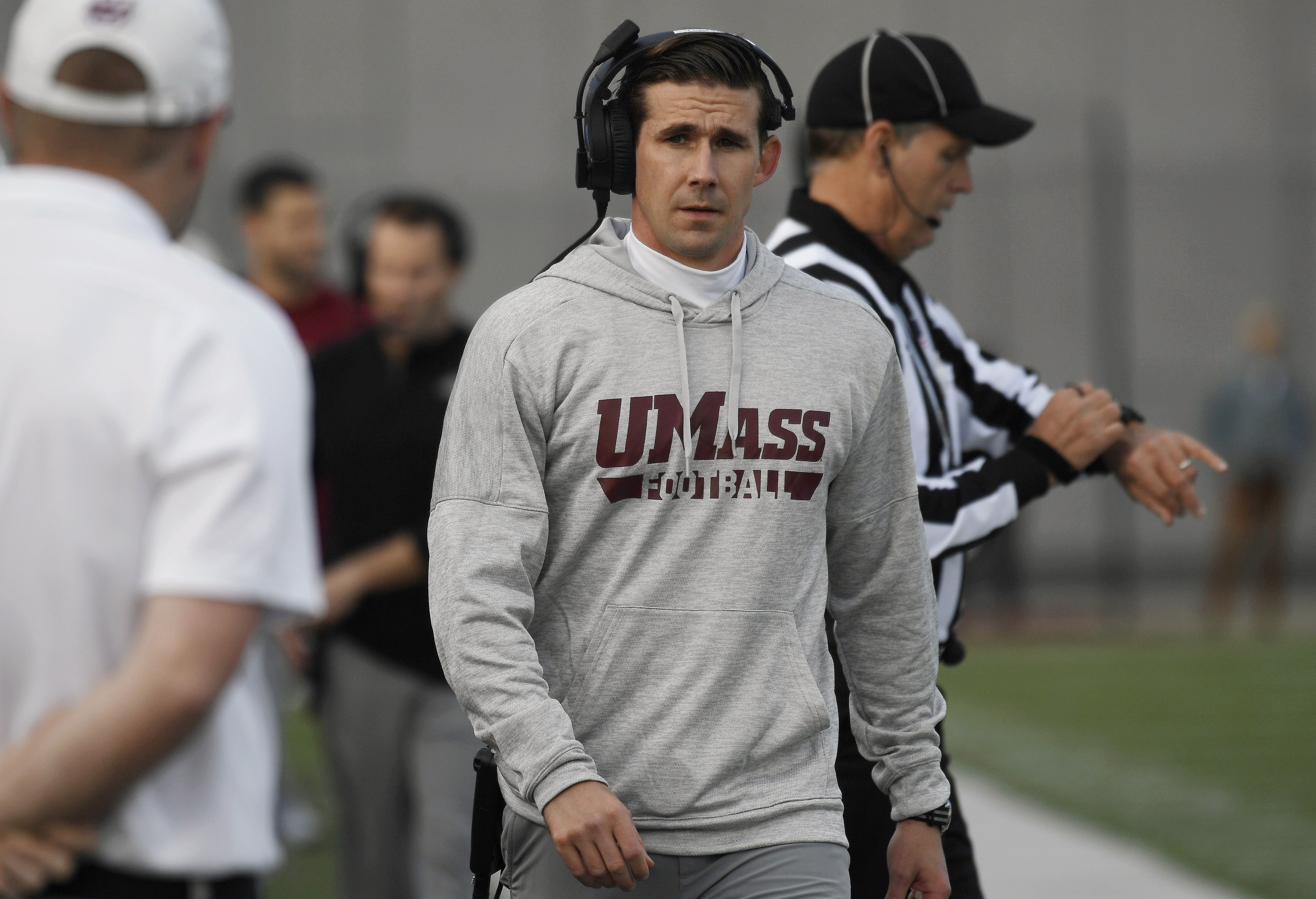 Umass Football Kicks Off Camp With Optimism Of Playing The Boston Globe