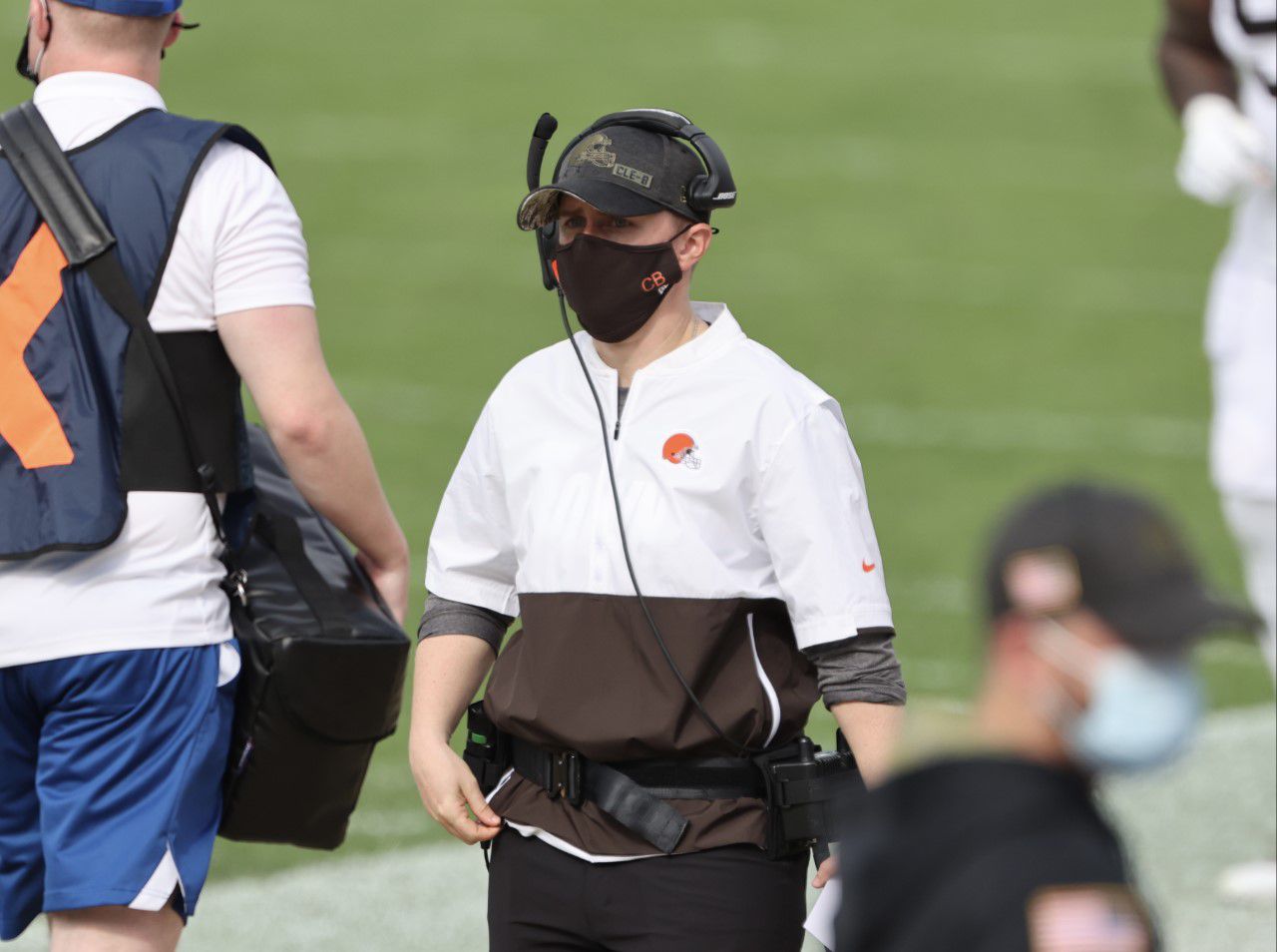 Callie Brownson of the Cleveland Browns is first female position