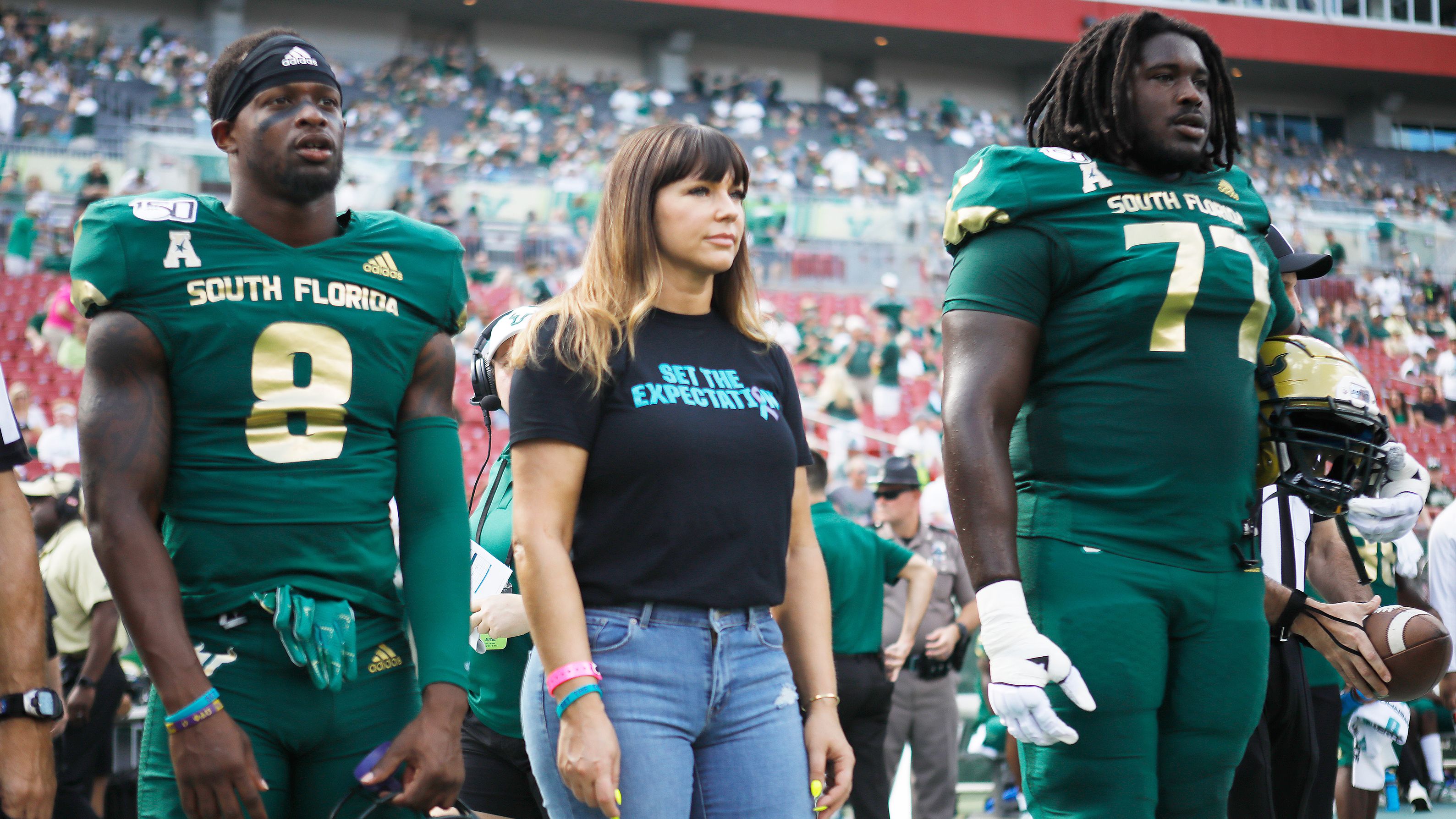 Activist Brenda Tracy sends a message, one college football game at a time