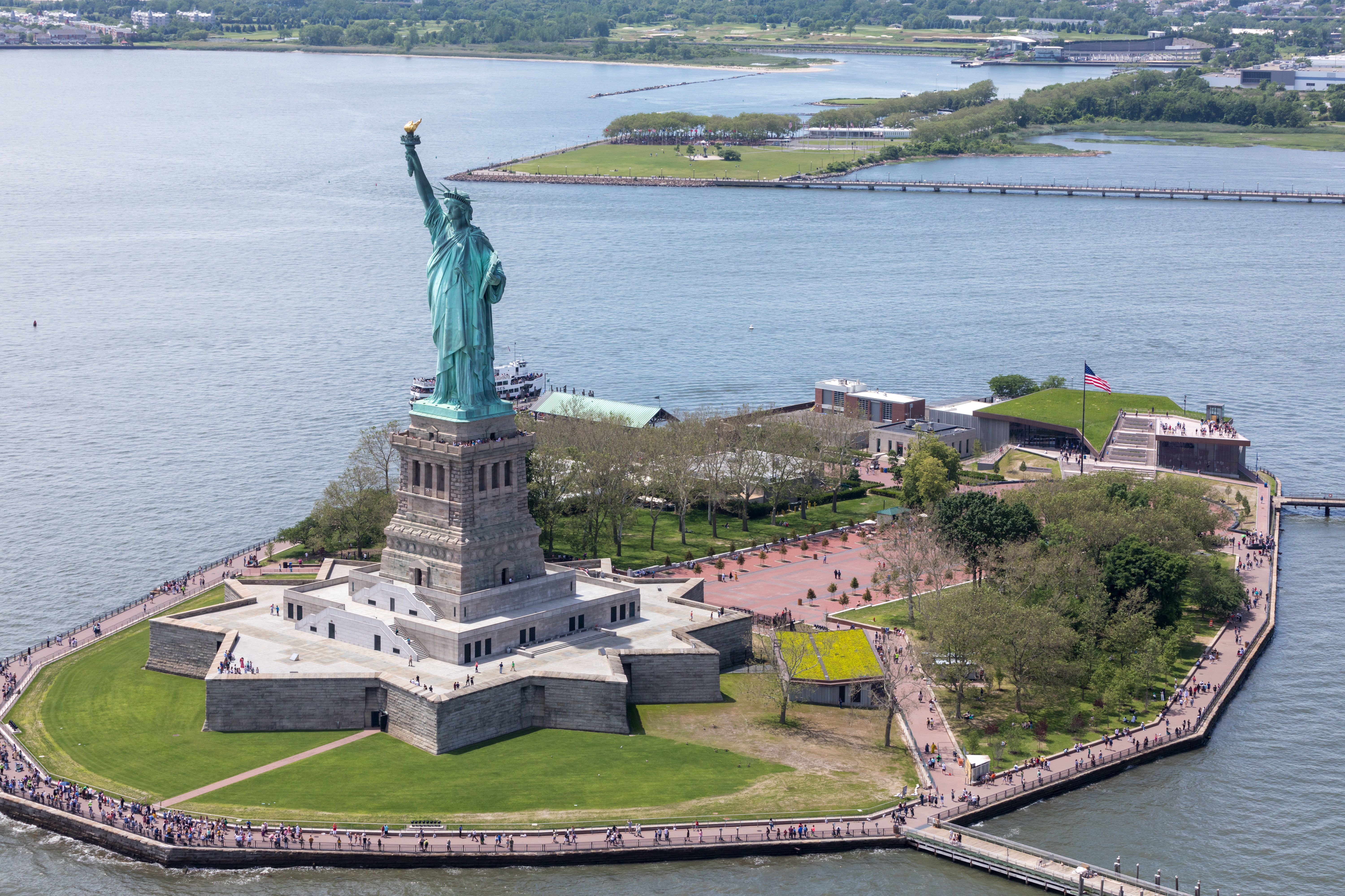 The Statue of Liberty on Liberty Island, New Jersey