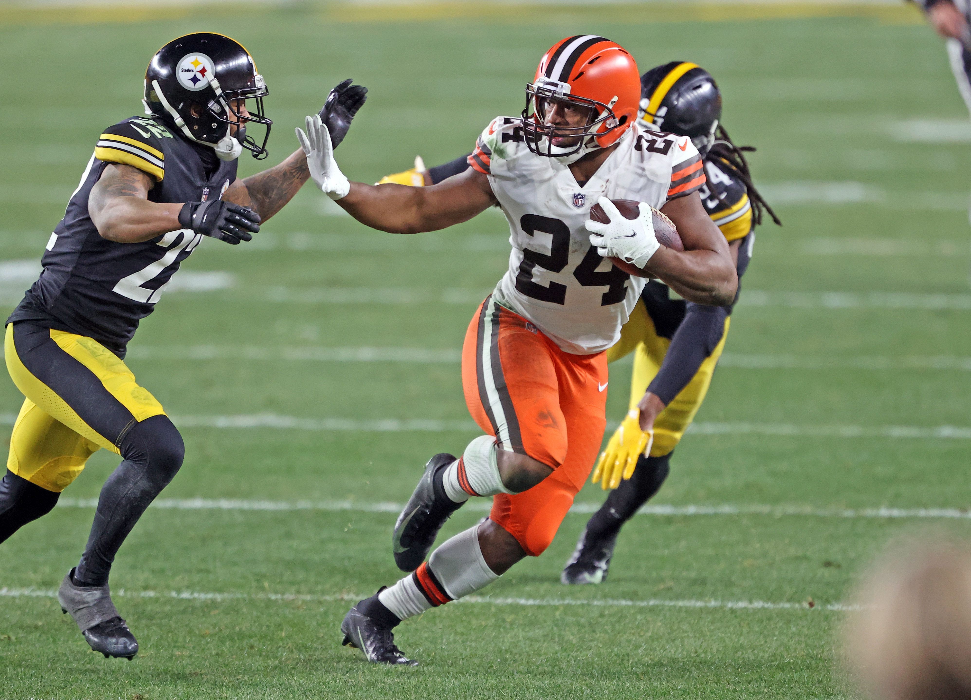 Cleveland Browns Nick Chubb vs. Pittsburgh Steelers, January 3