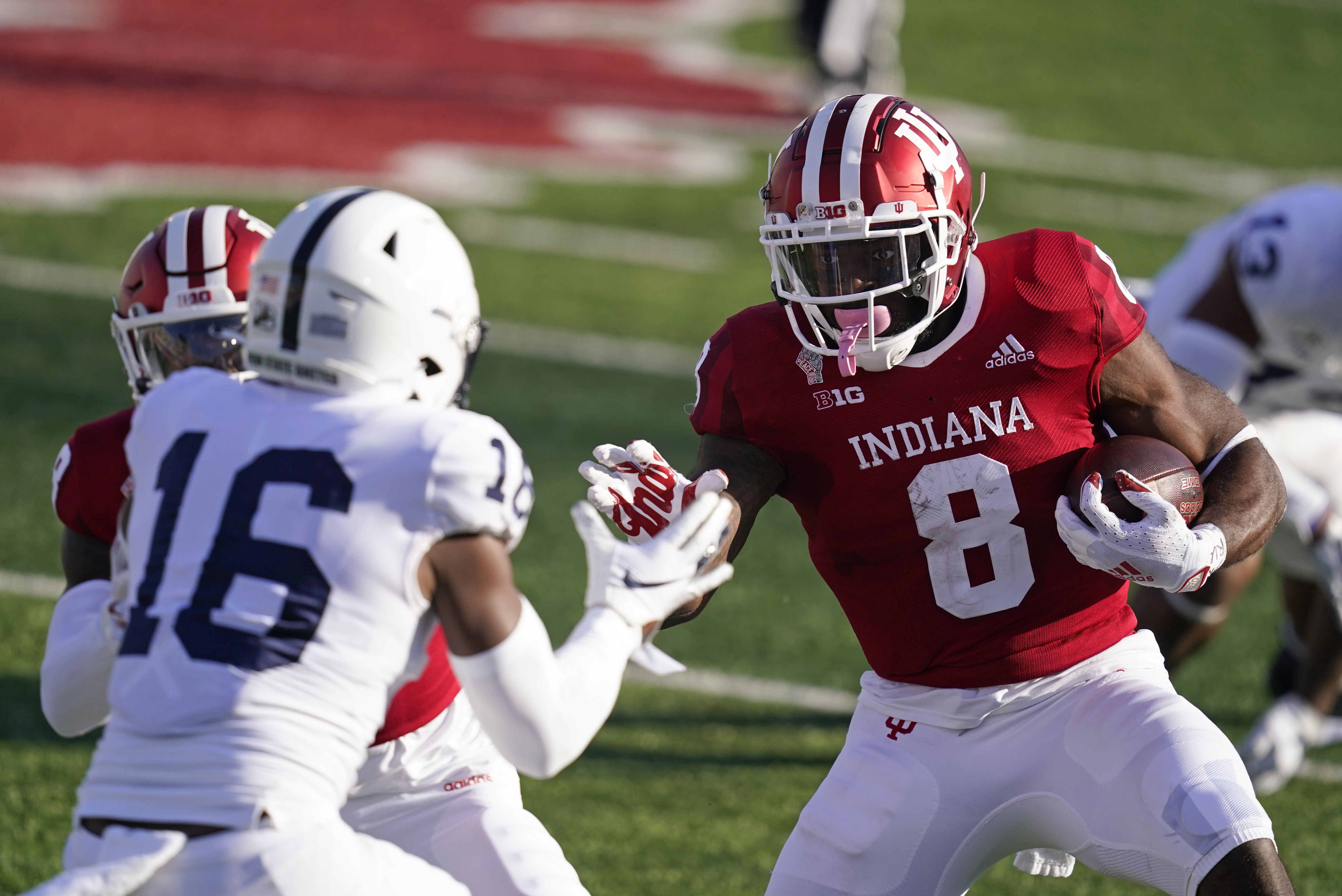 Indiana University's Michael Penix Jr. (9) wears number 44 on his