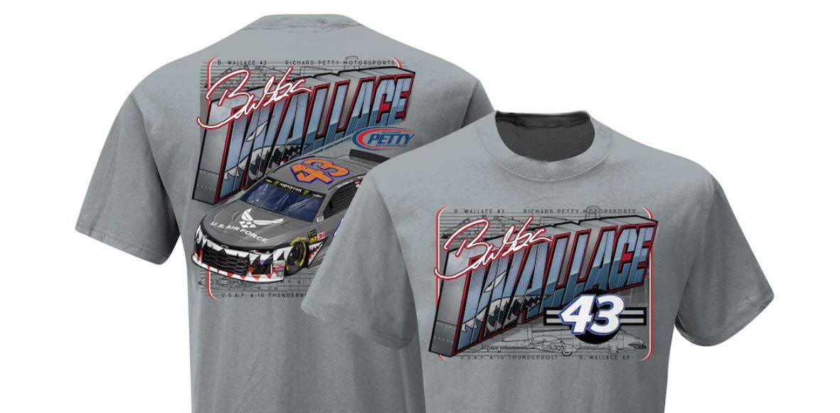 Ouray Sportswear NASCAR Womens W Groove L/S T Bubba Wallace XX-Large Premium Heather