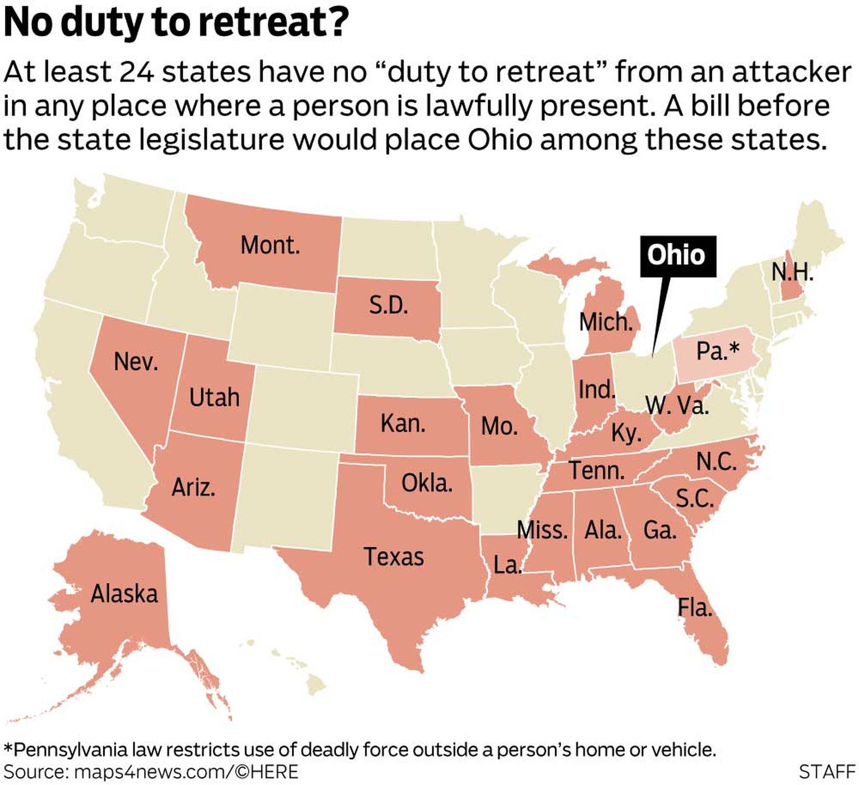 Ohio gun rights could expand under so-called &lsquo;stand your ground&rsquo; law