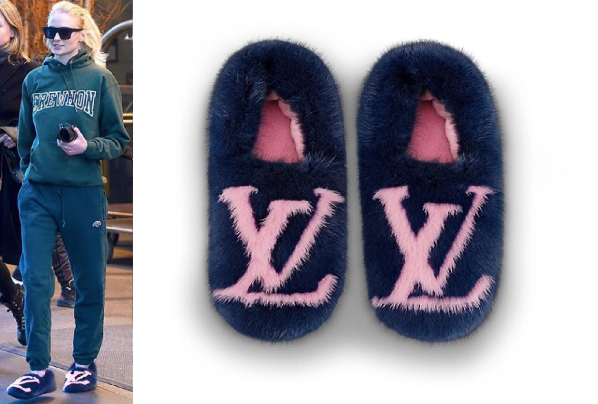 Sophie Turner y sus botas pantuflas Louis Vuitton - Foto 1