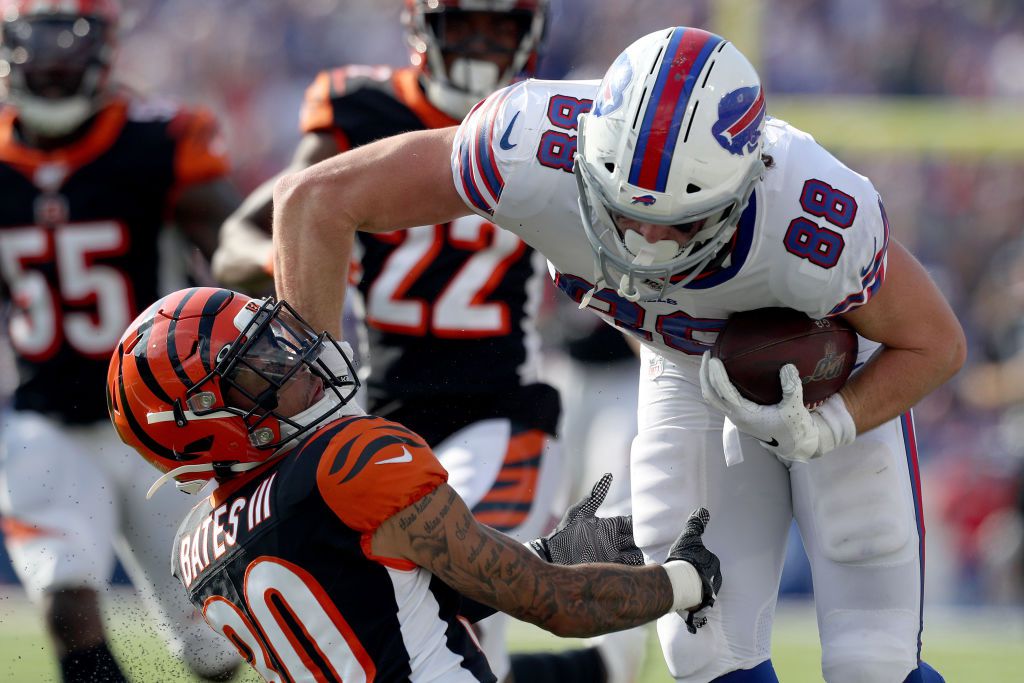 Bills' Dawson Knox was 'grown ass man' on rampage catch and run to set up  winning TD 