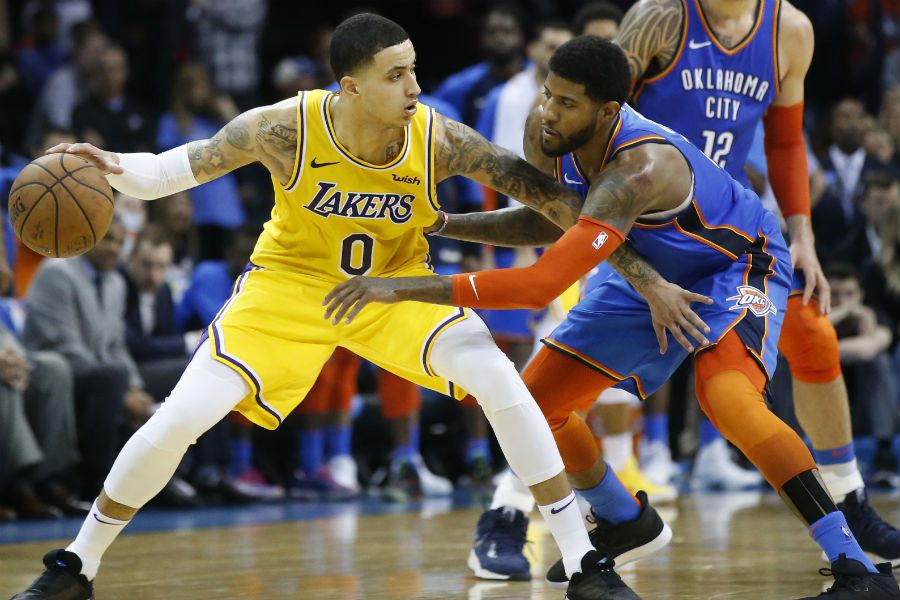 Kyle Kuzma anotó 32 puntos para los Lakers.