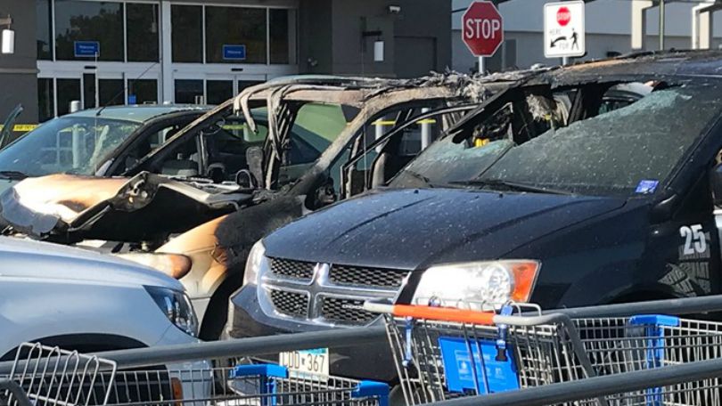 2 Vehicles Burned In Walmart Parking Lot In Saugus 