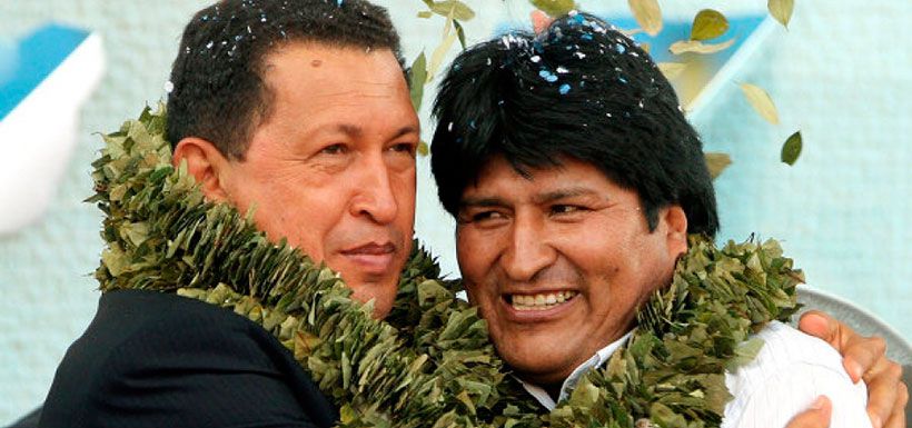 Evo Morales y Hugo Chávez