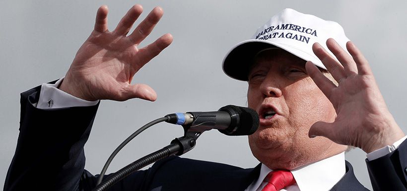 Republican U.S. presidential nominee Donald Trump speaks at a campaign rally in Lakeland