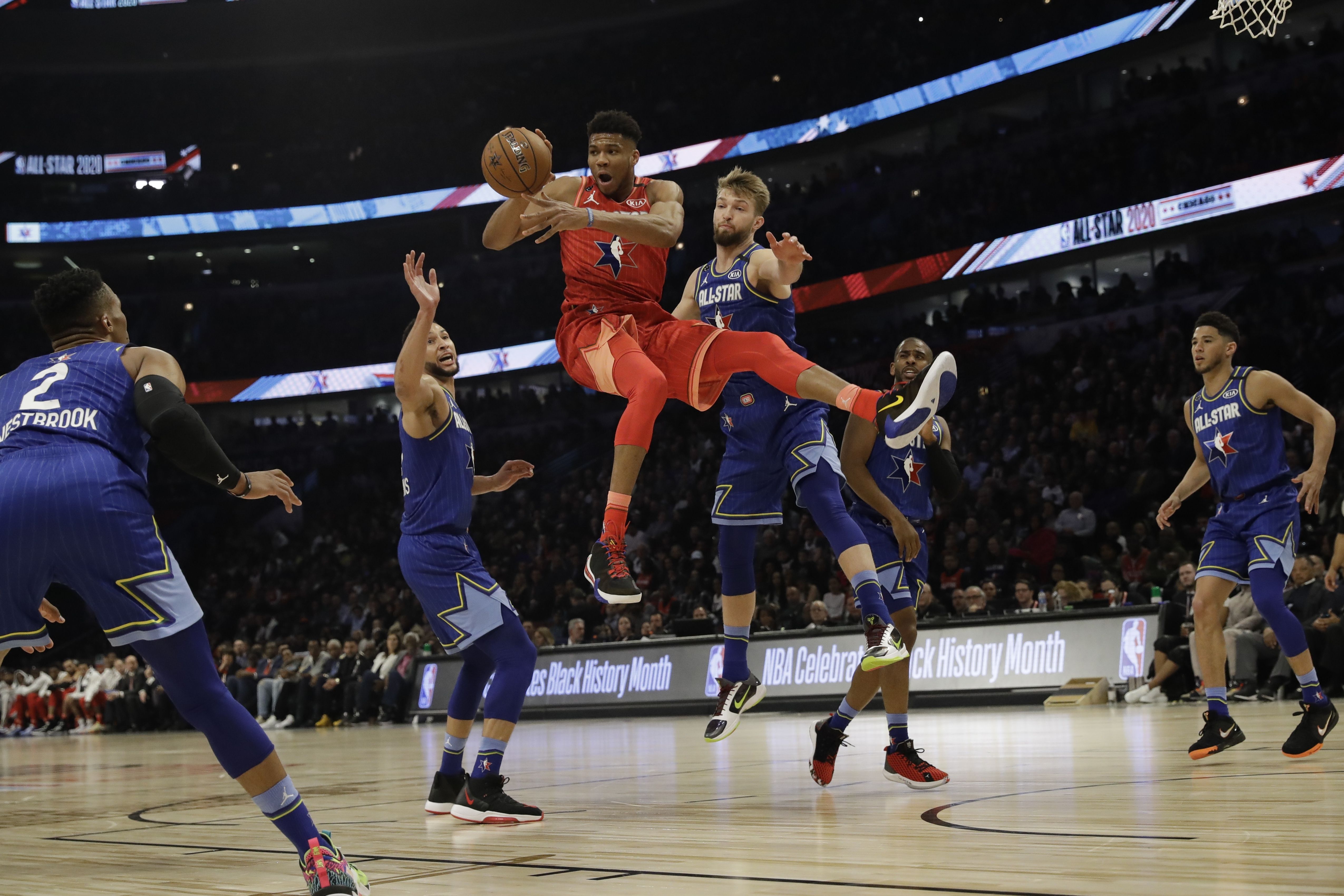 Utah's Rudy Gobert and Donovan Mitchell rave about their All-Star Game  debuts, despite Team Giannis' 157-155 loss to Team LeBron