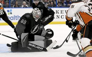 Lightning lean on Vasilevskiy to send Devils packing