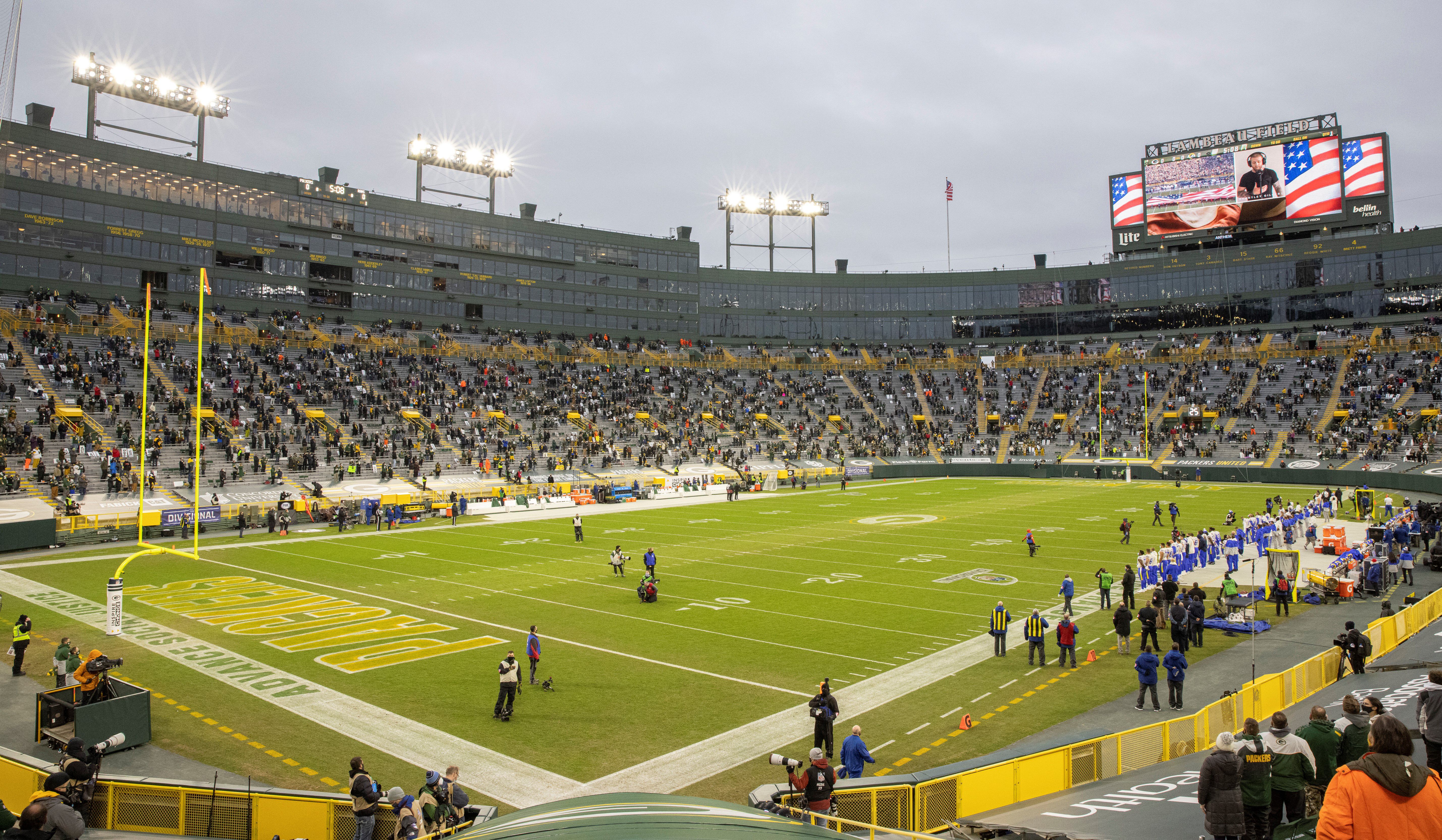 Lambeau Field, section 117, home of Green Bay Packers, page 1