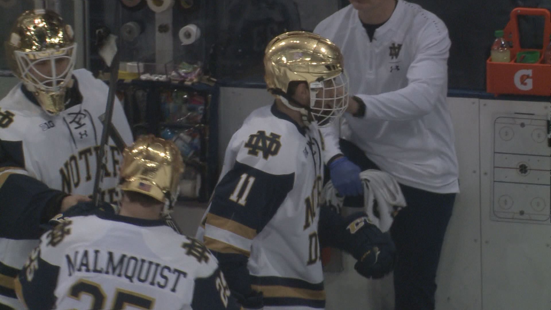 Notre dame best sale hockey helmets