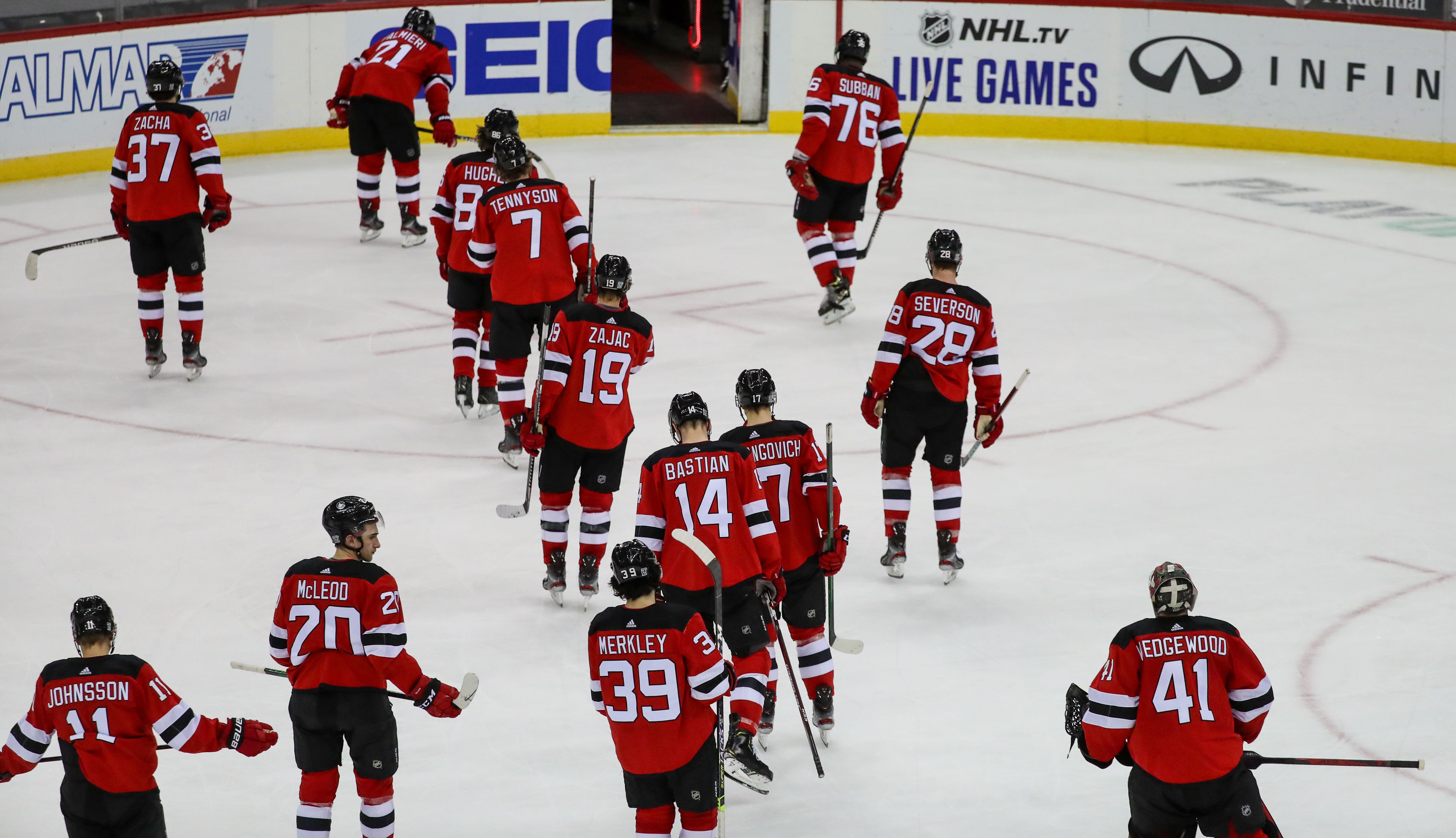 Devils practice for 1st time since COVID-19 shutdown