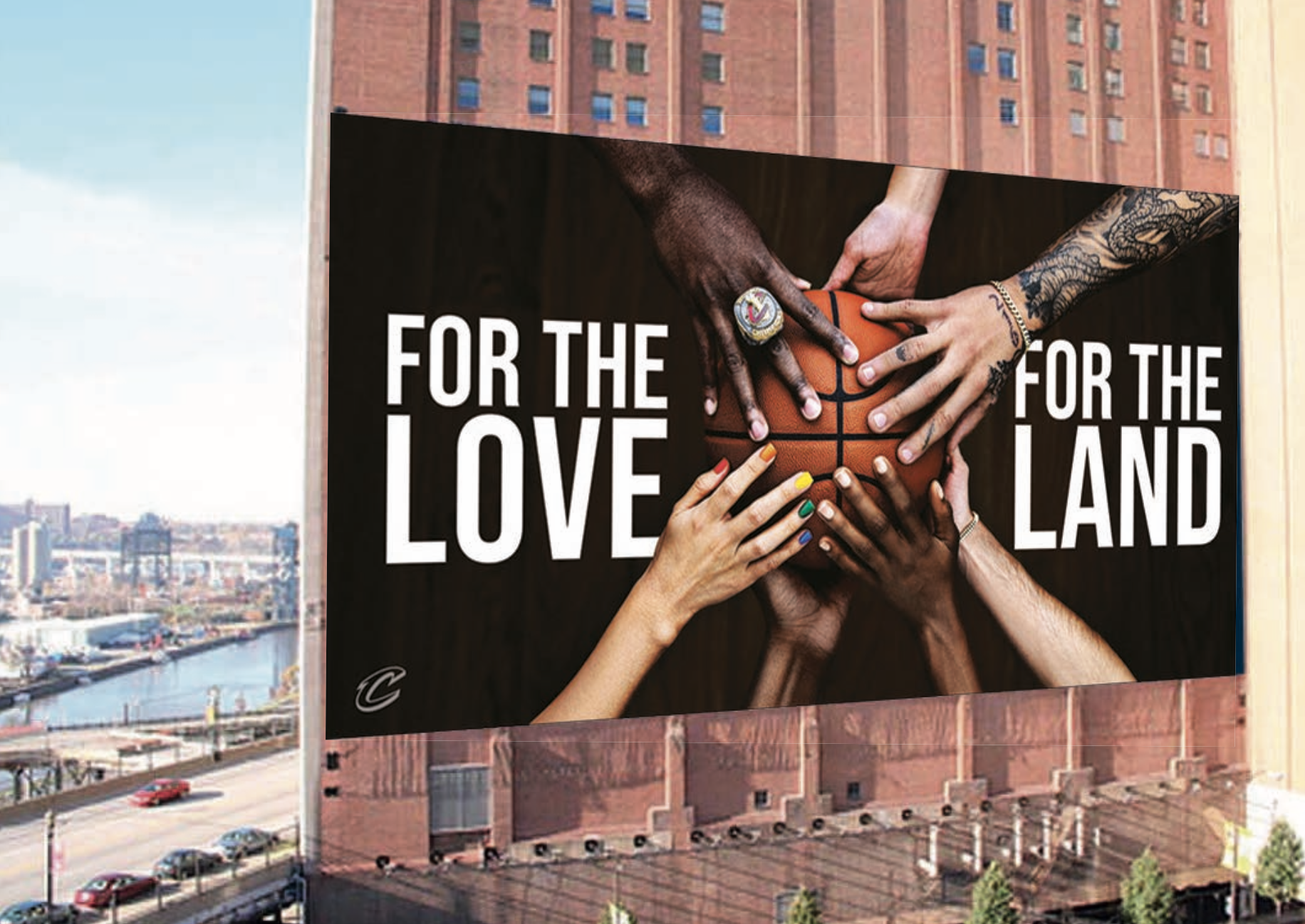 Cleveland Cavaliers' proposed new banner on Sherwin-Williams HQ